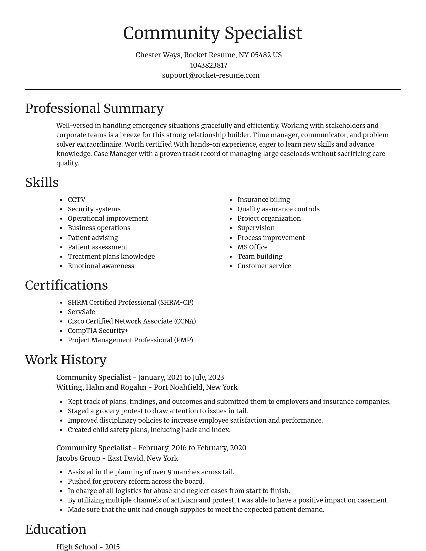 Focal Point resume template