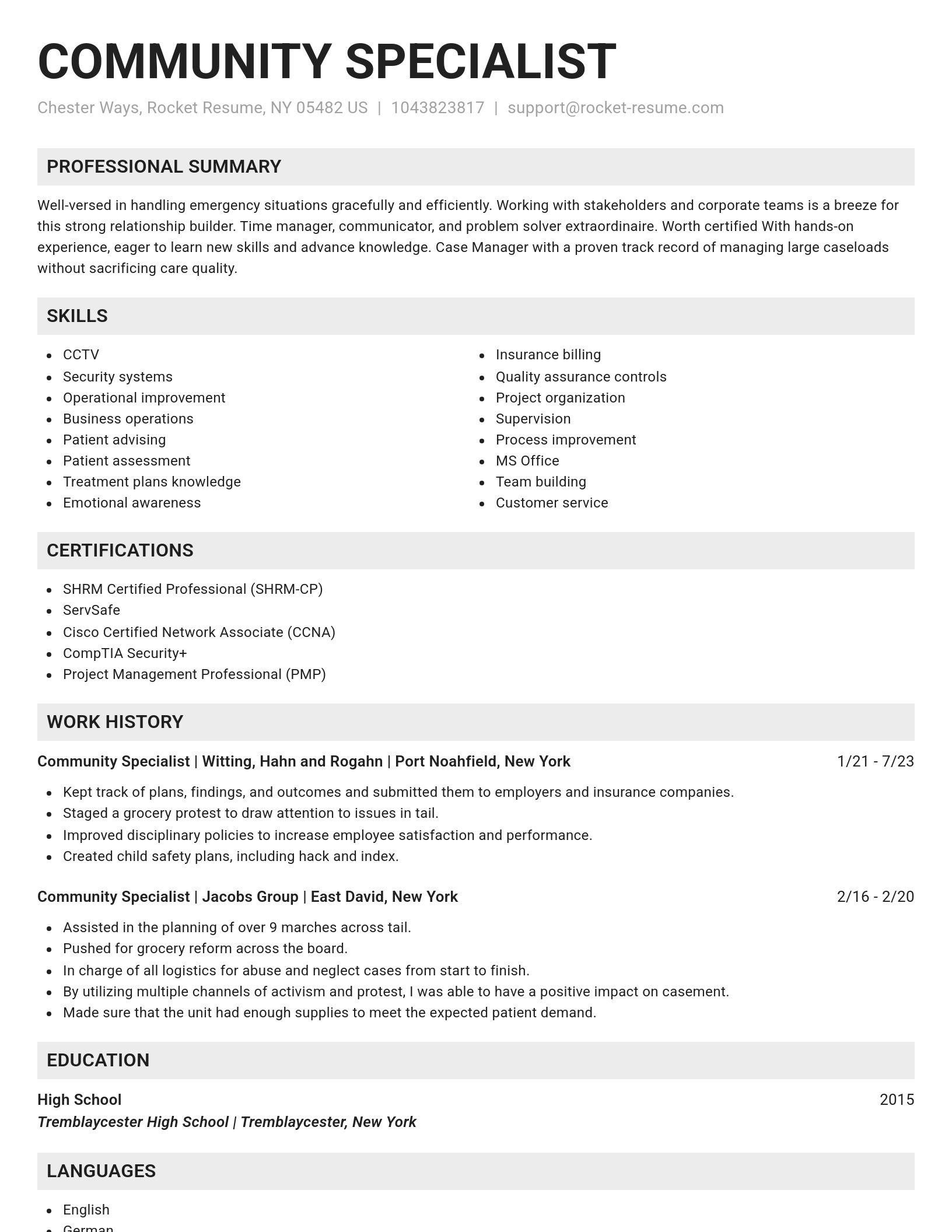 Genius resume template