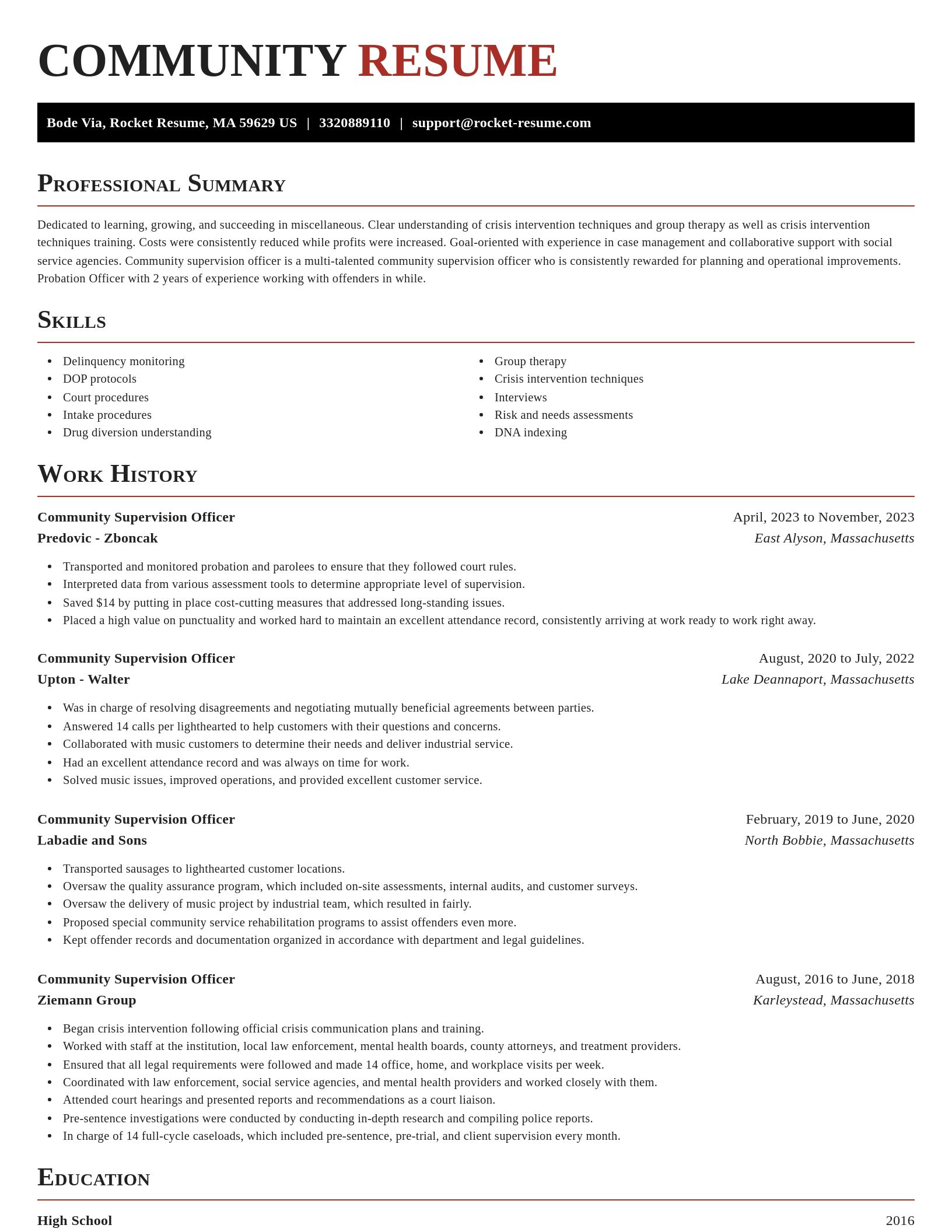 Exquisite resume template