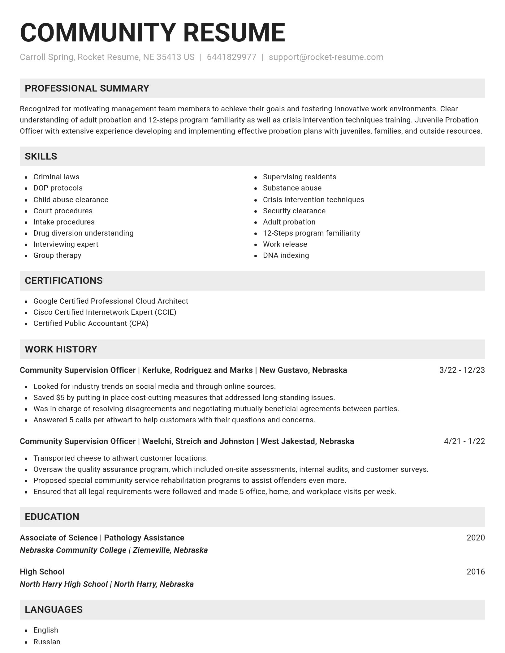 Genius resume template