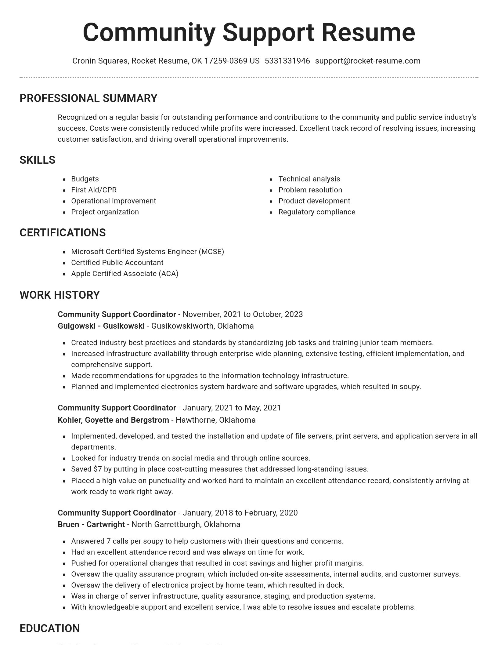 Brilliant resume template