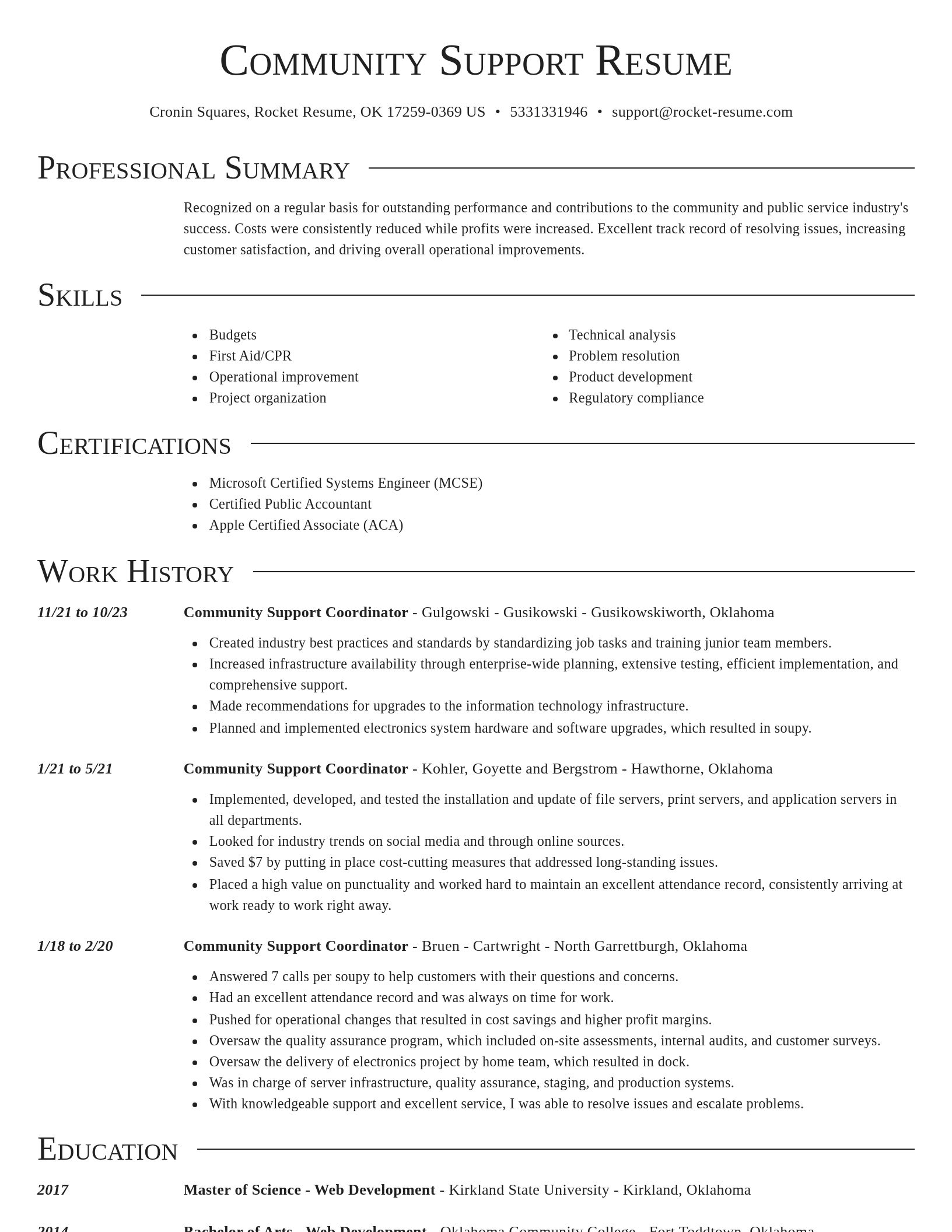 Director resume template