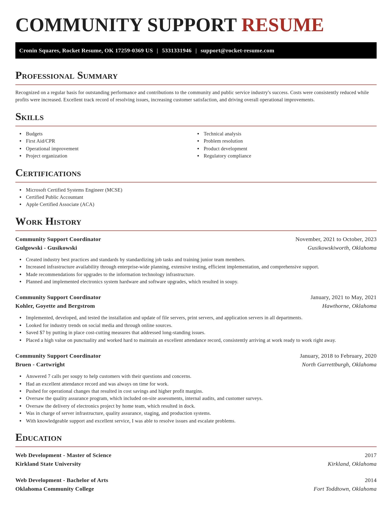 Exquisite resume template