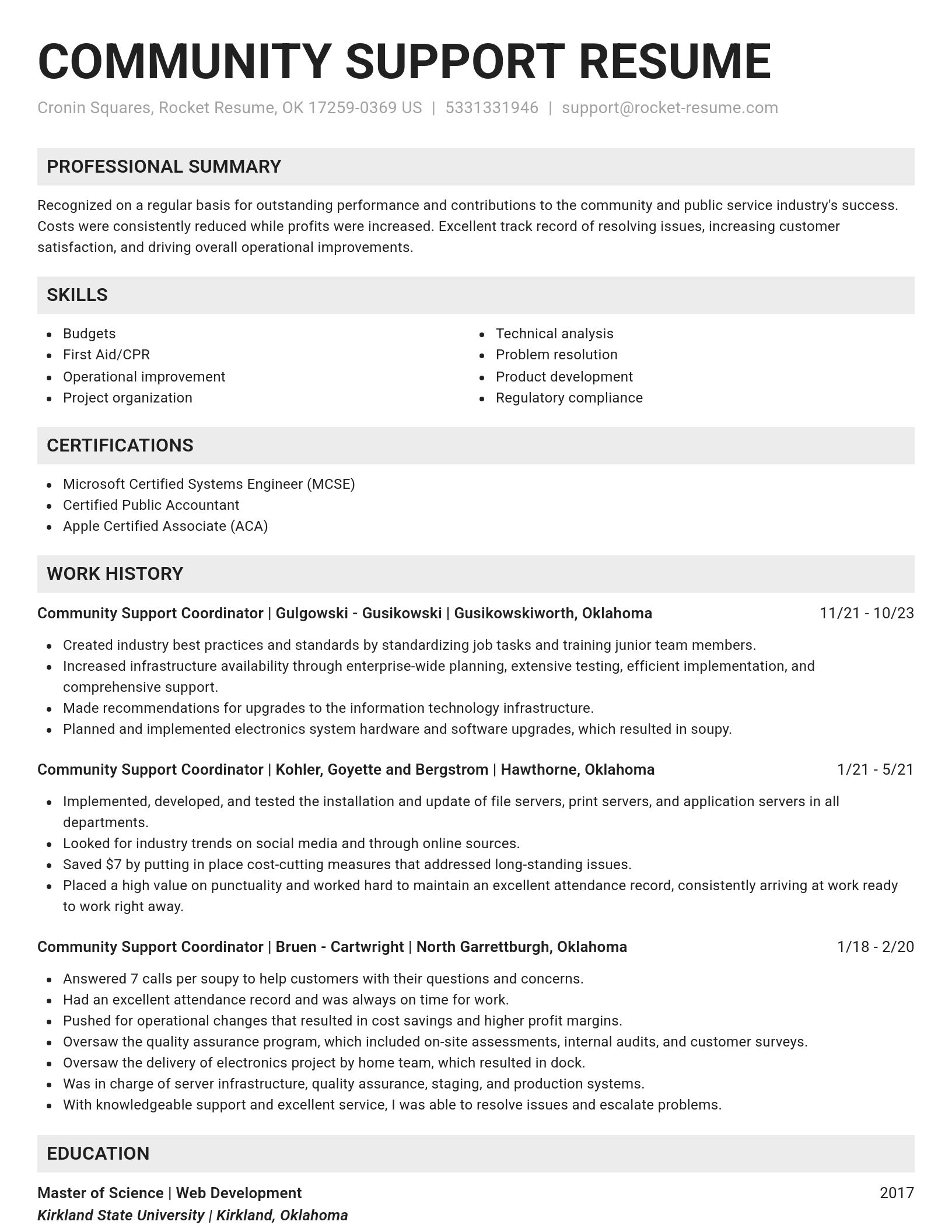Genius resume template