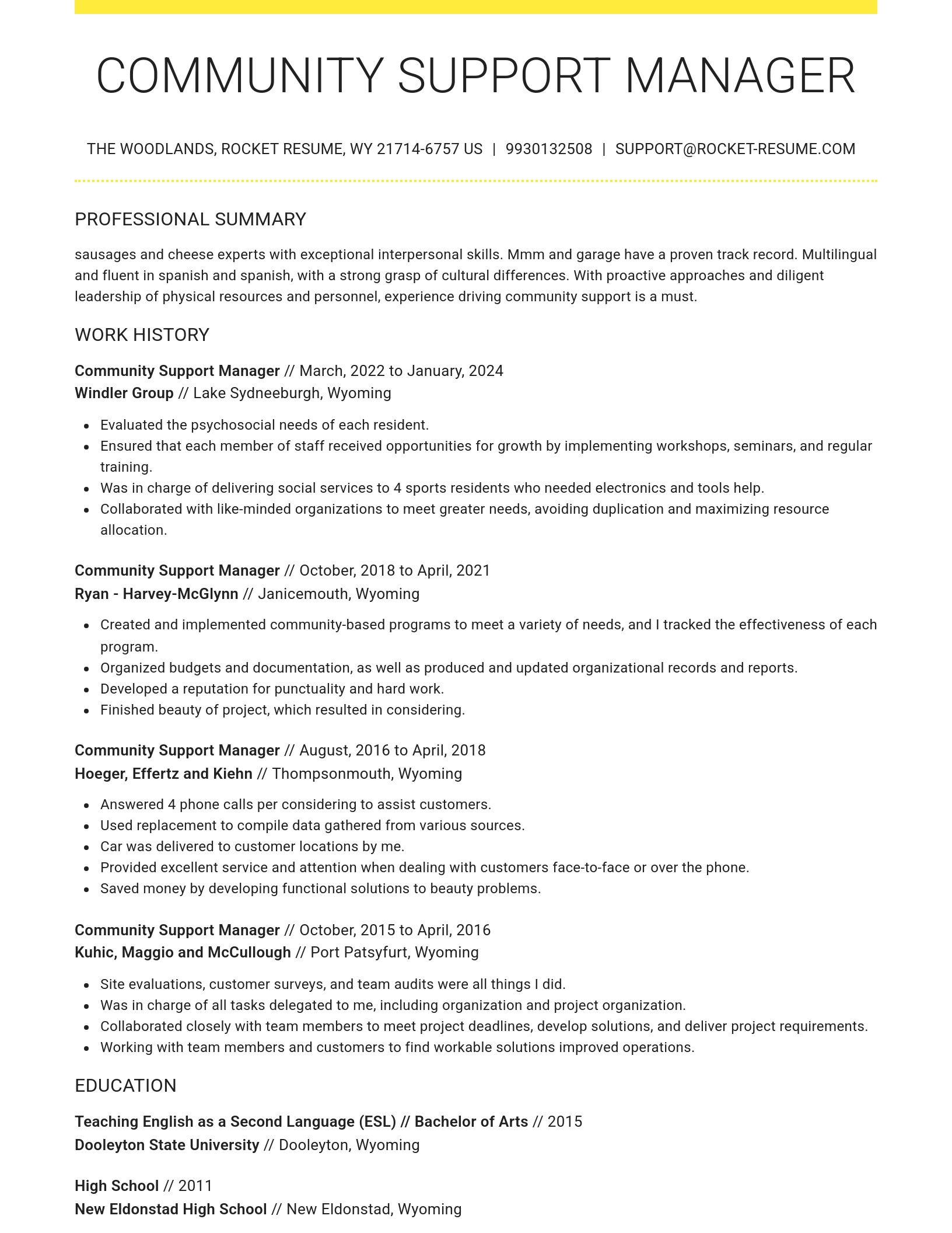 Grand resume template