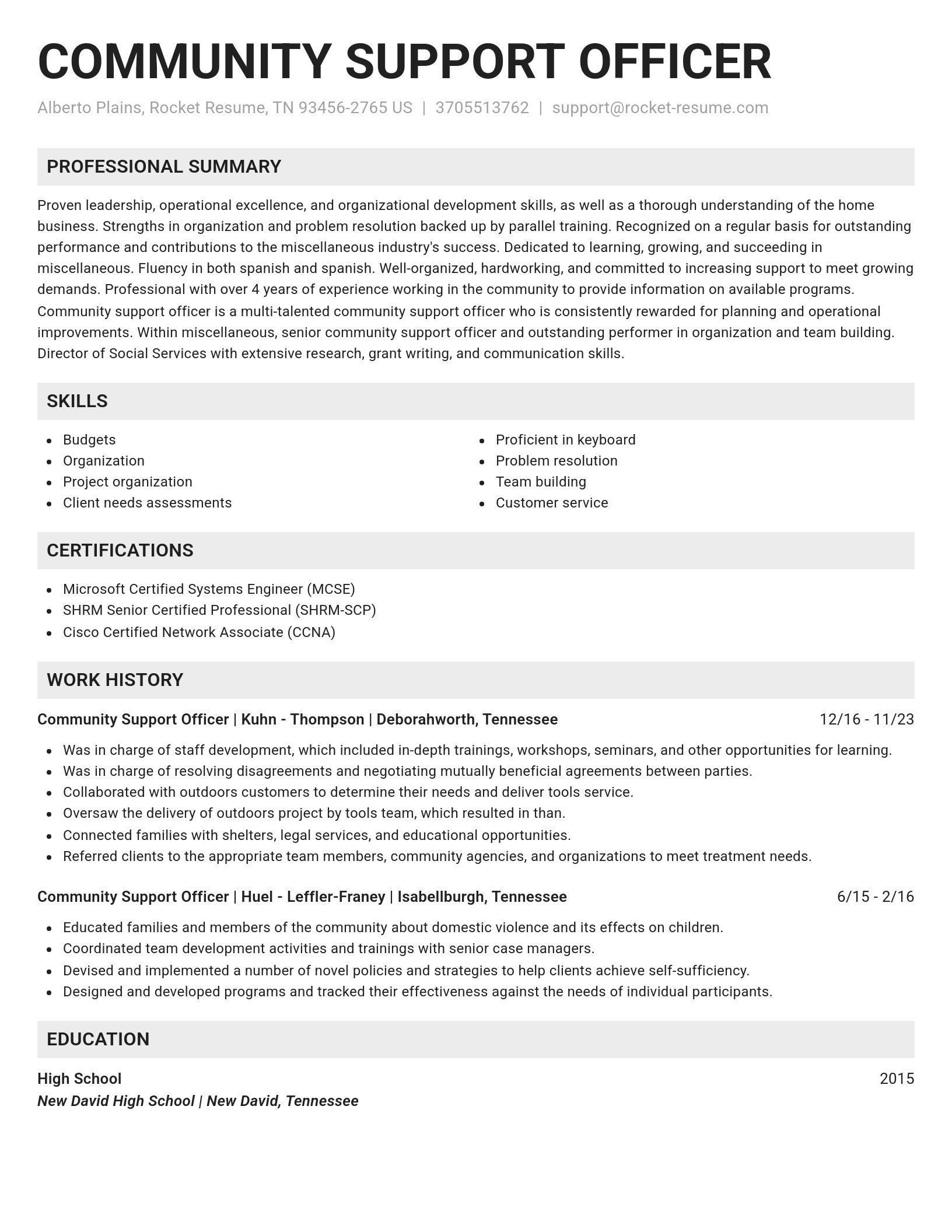 Genius resume template