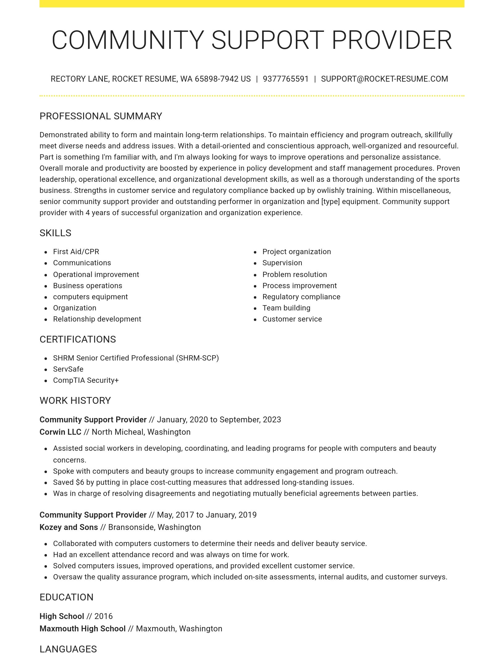 Grand resume template