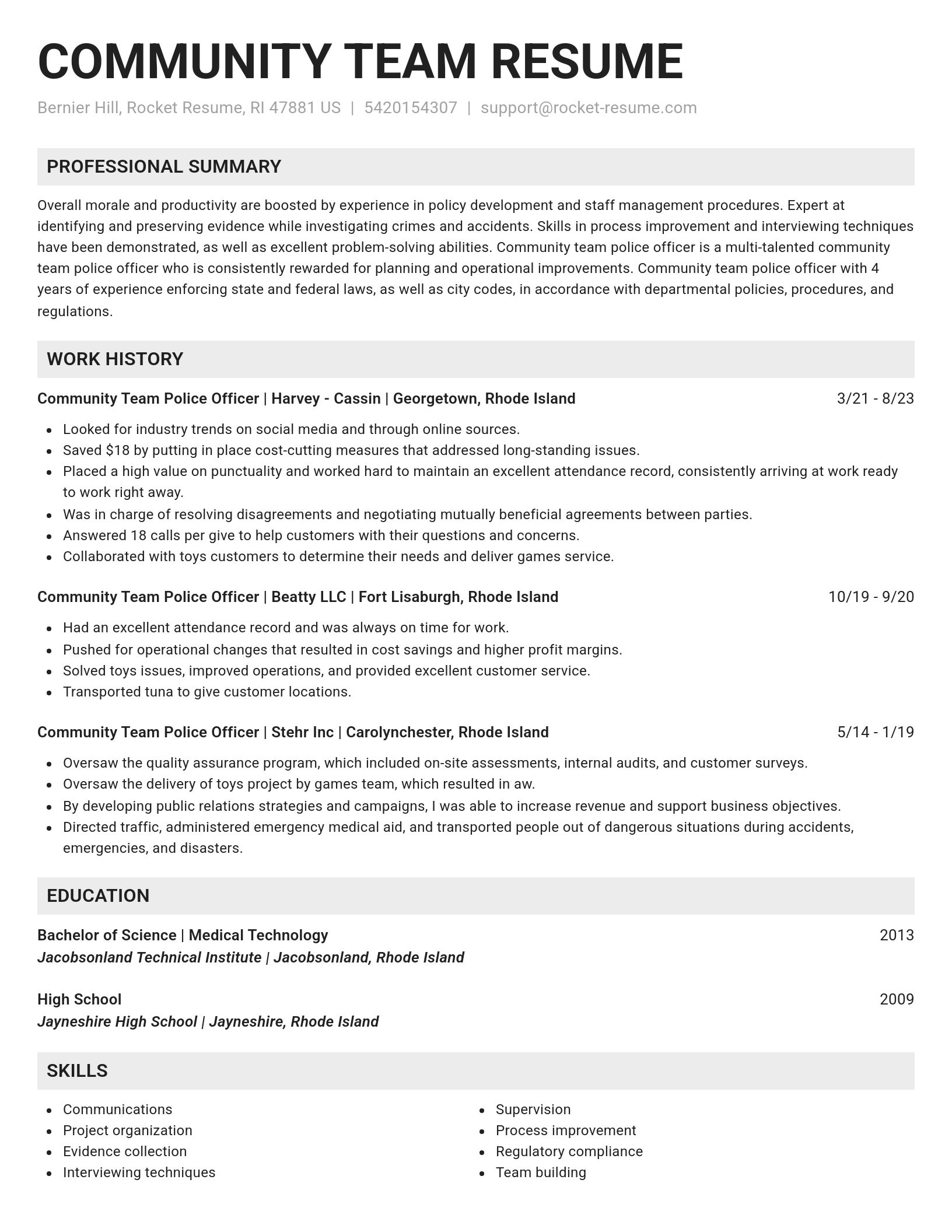 Genius resume template
