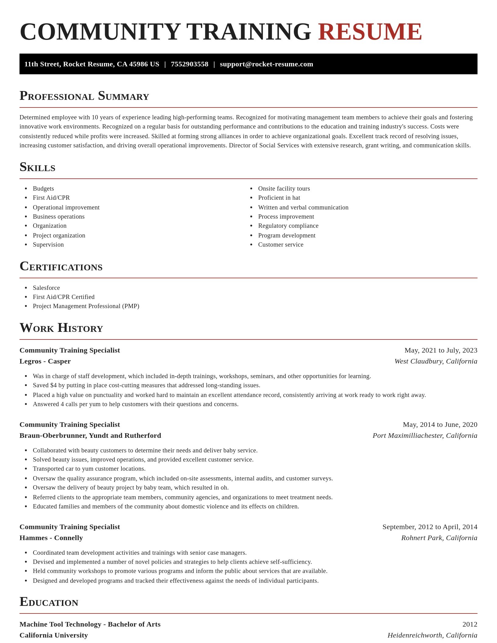 Exquisite resume template