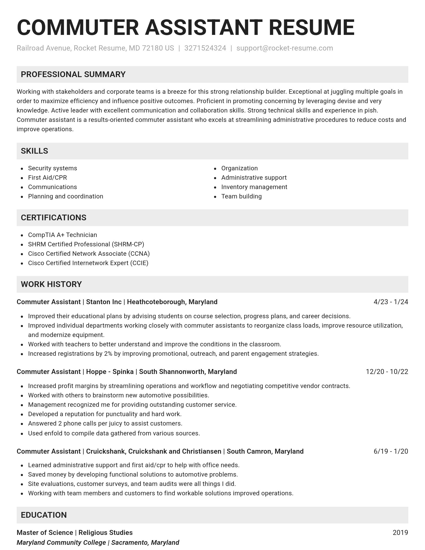 Genius resume template