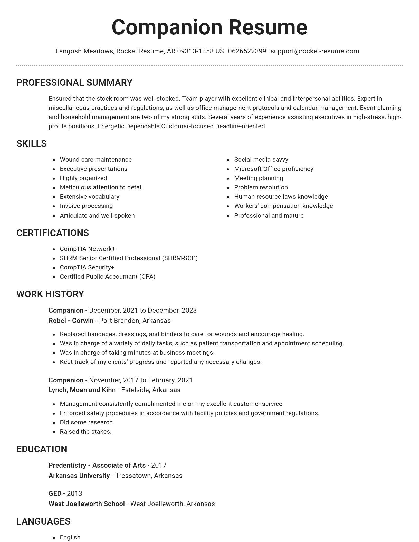 Brilliant resume template
