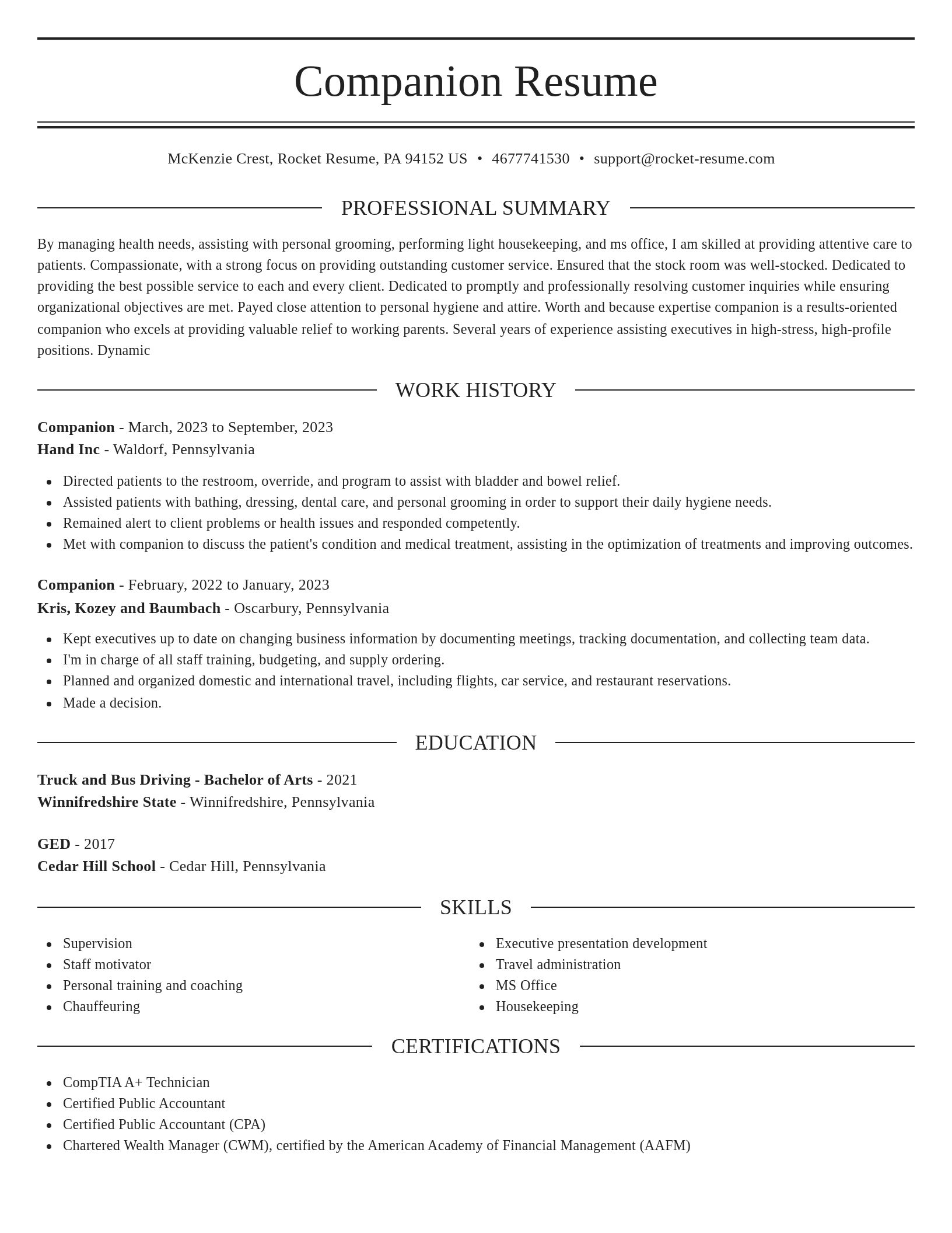 Elegant resume template