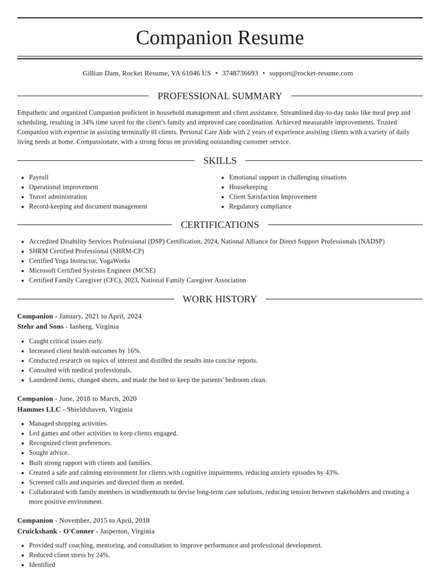 Elegant resume template