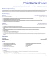 Companion resume template