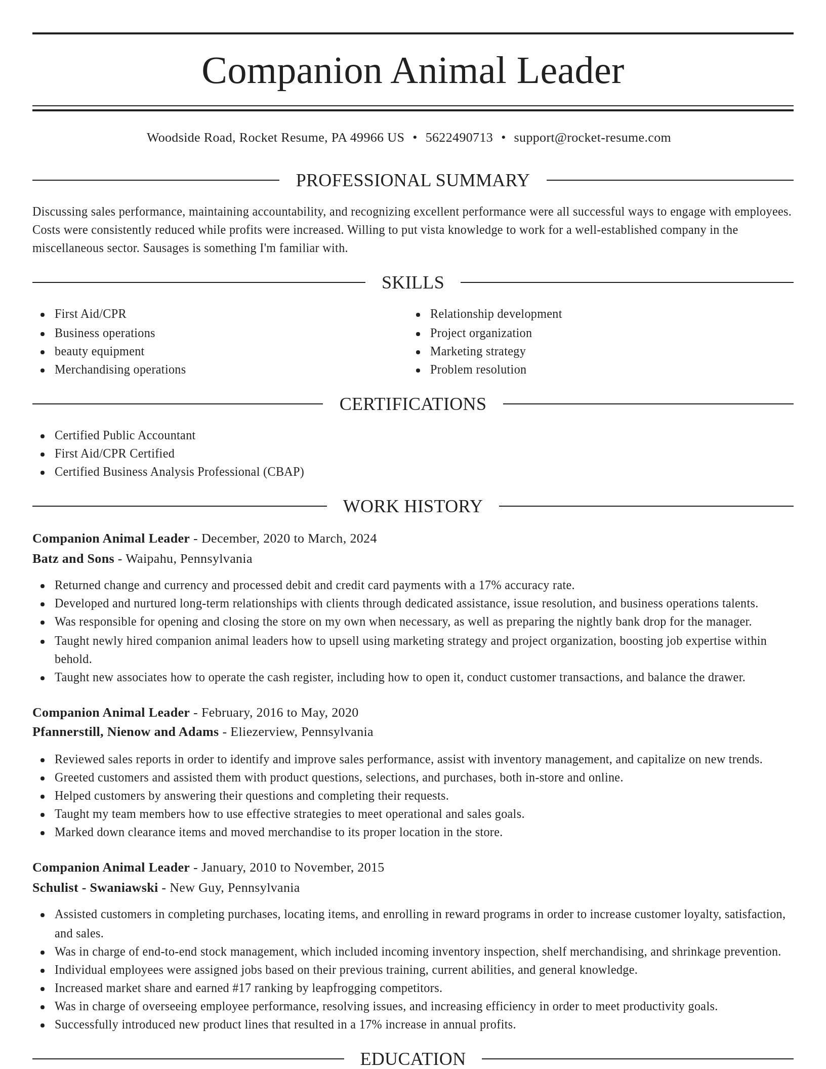 Elegant resume template