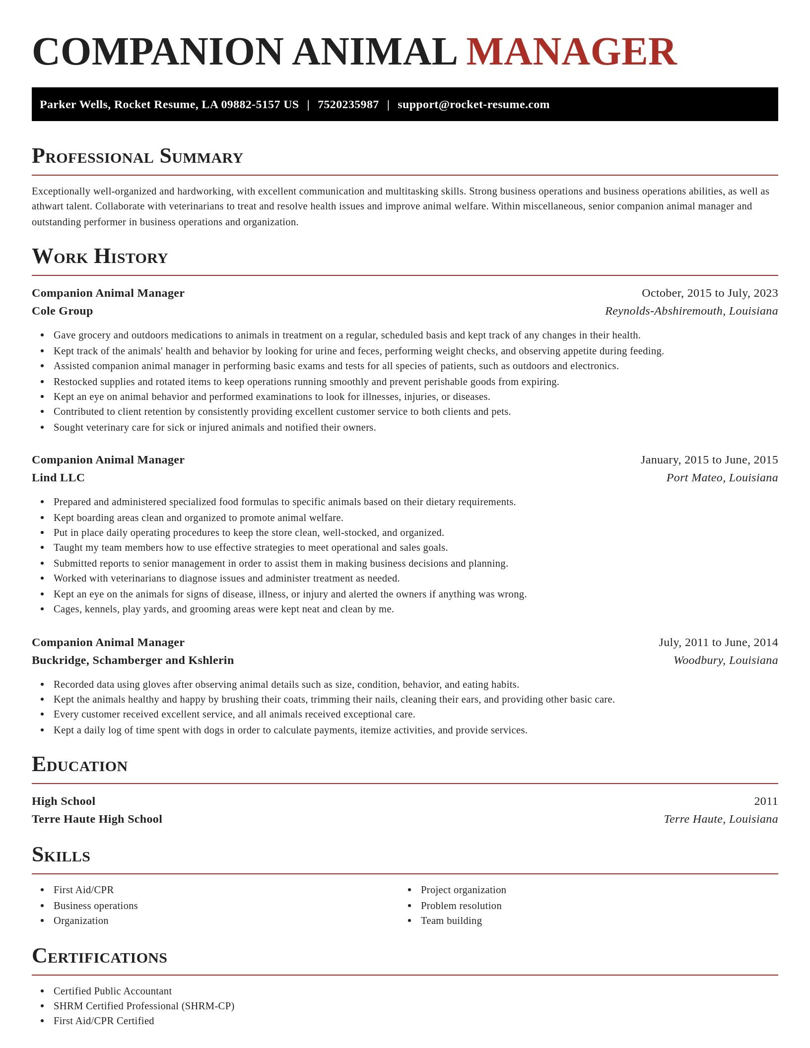 Exquisite resume template