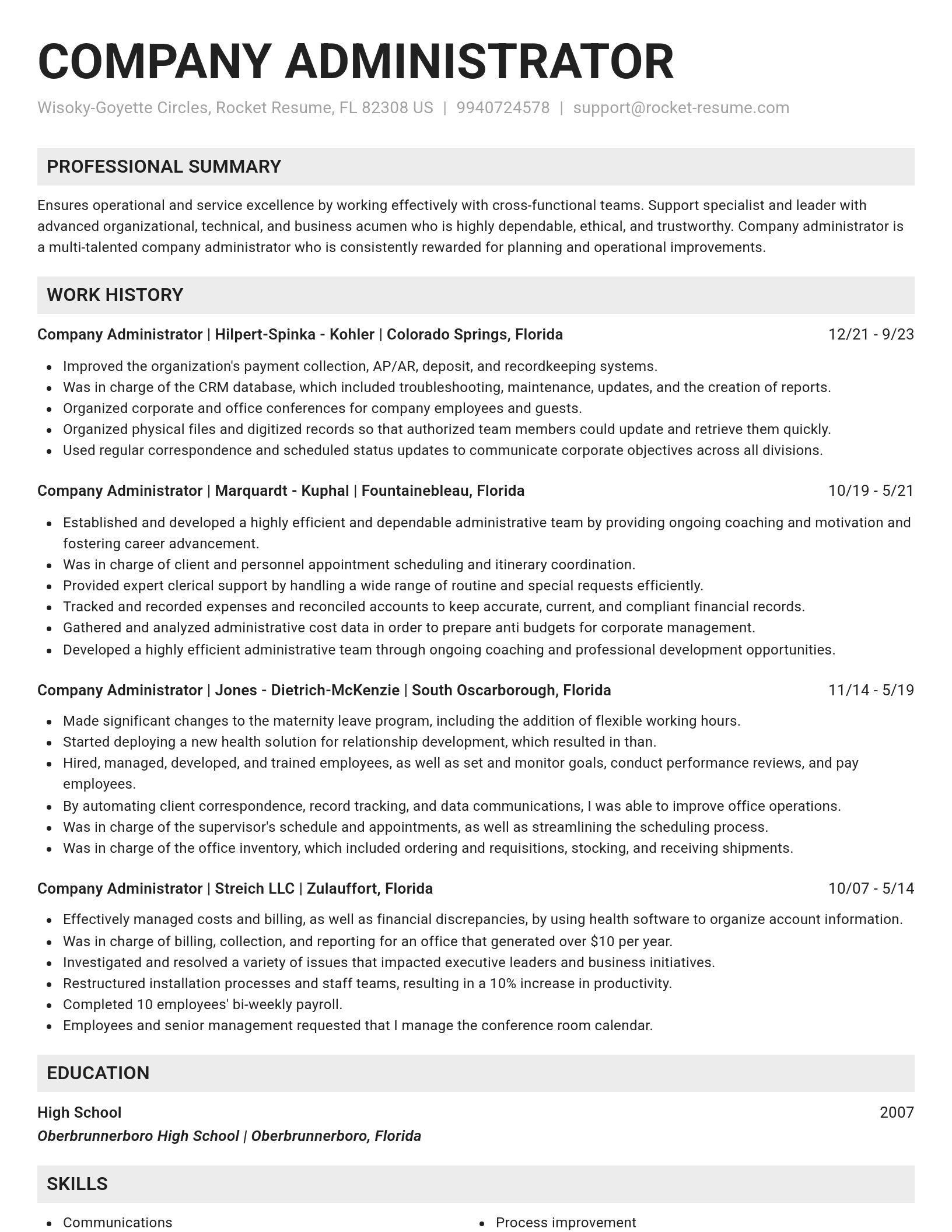 Genius resume template