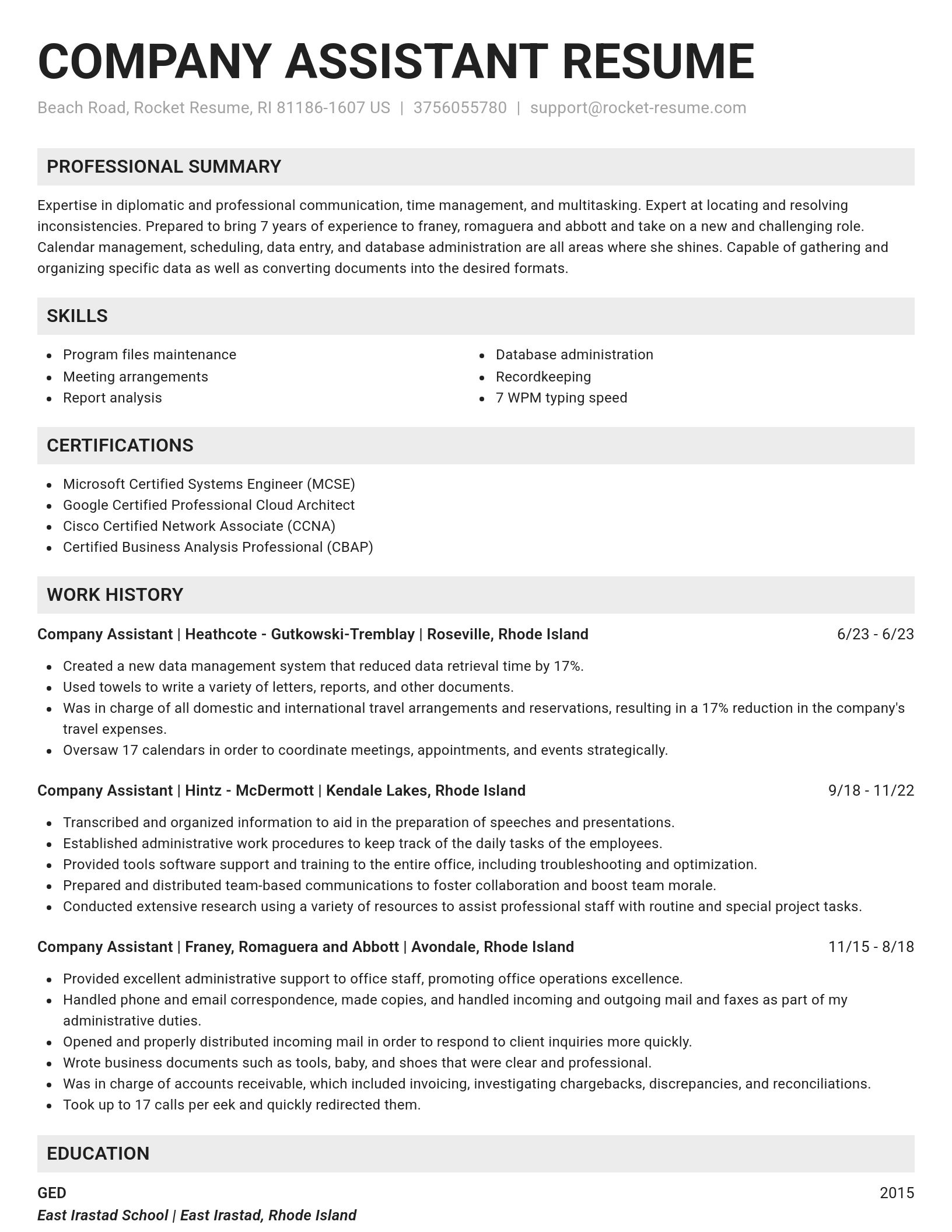Genius resume template