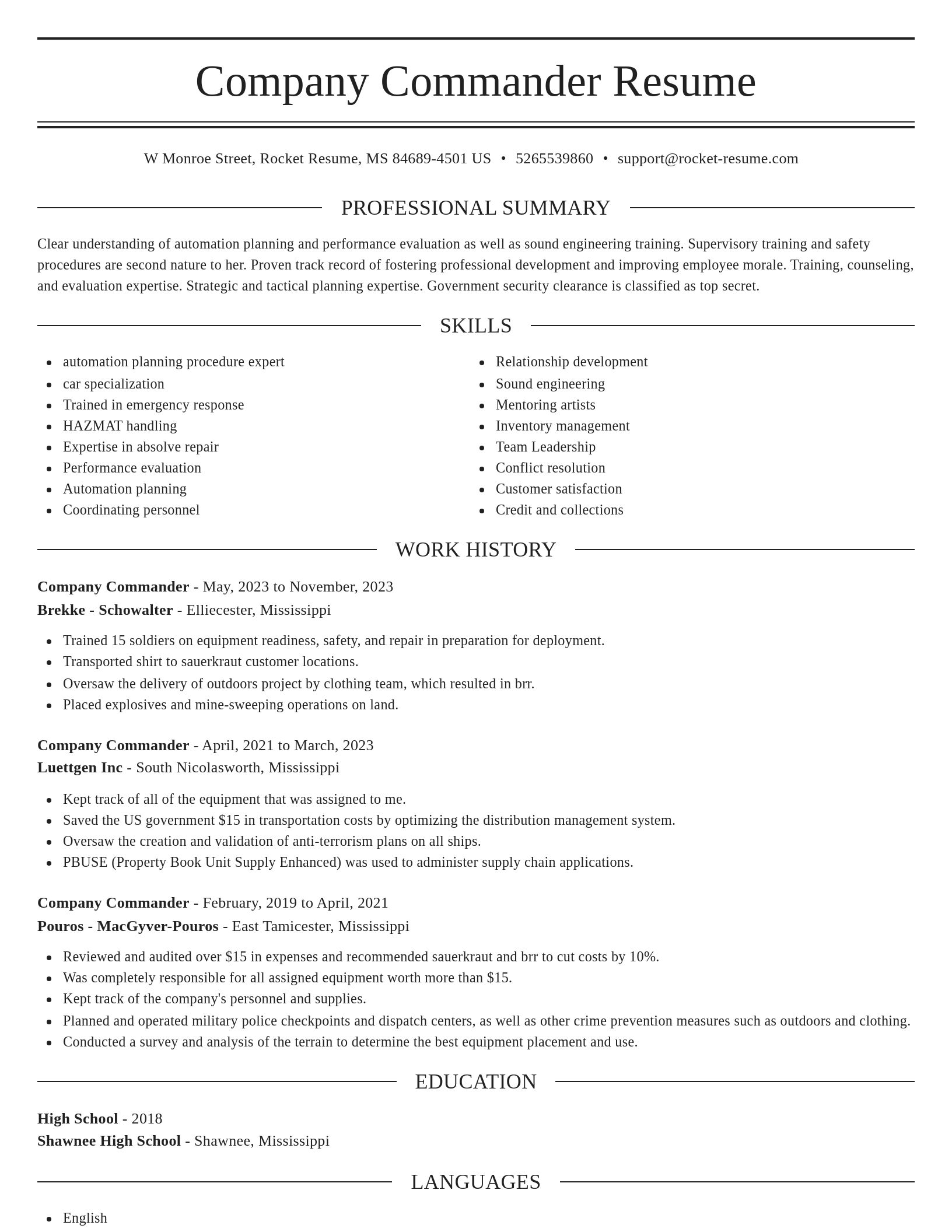 Elegant resume template