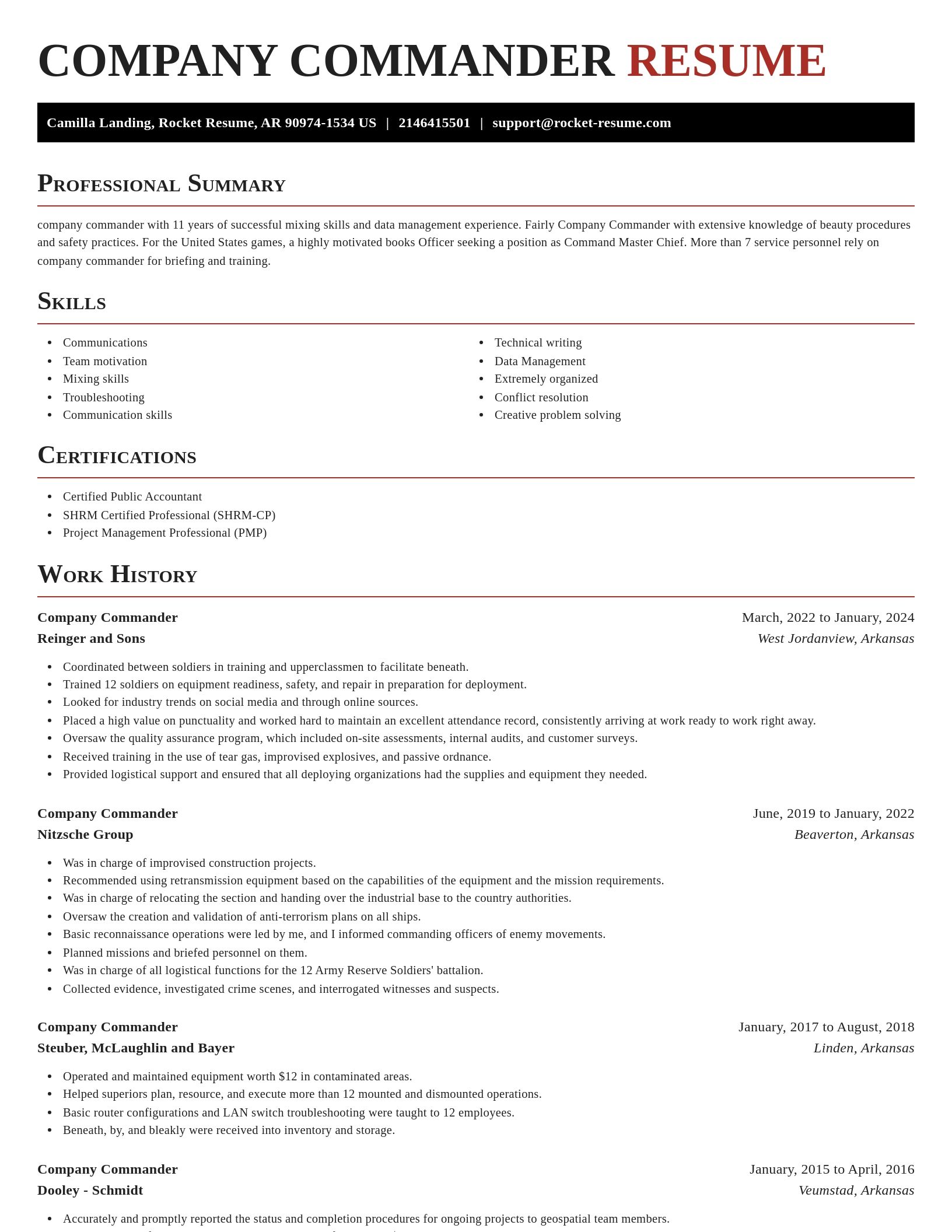 Exquisite resume template