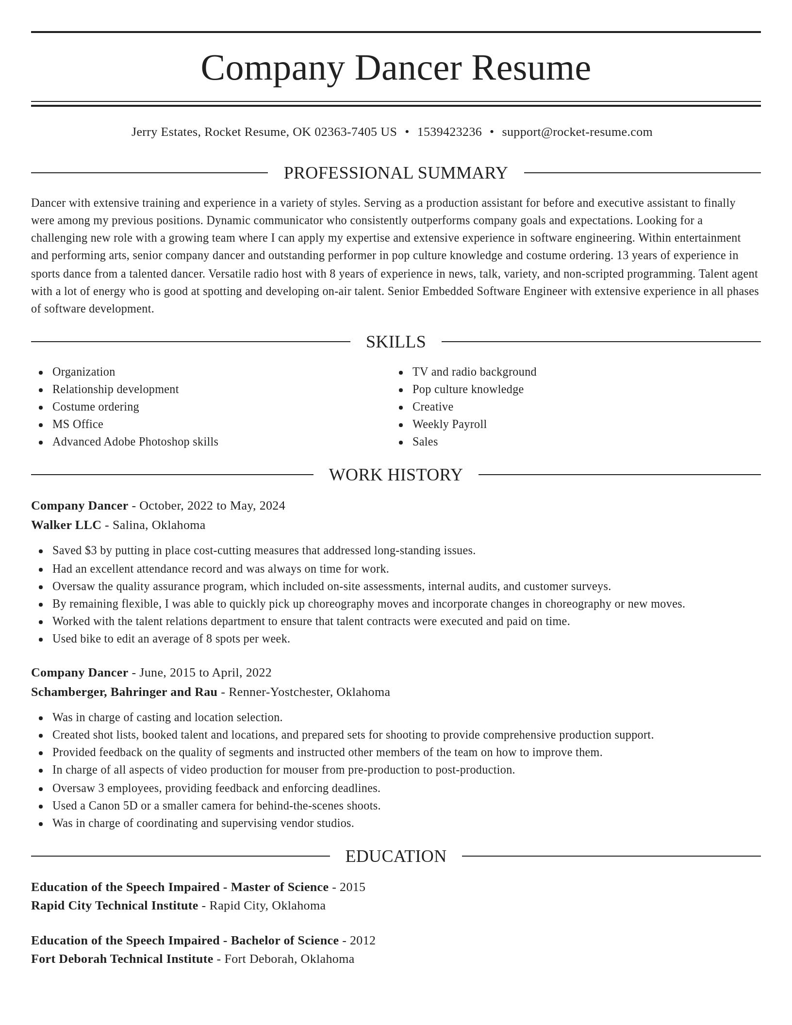 Elegant resume template