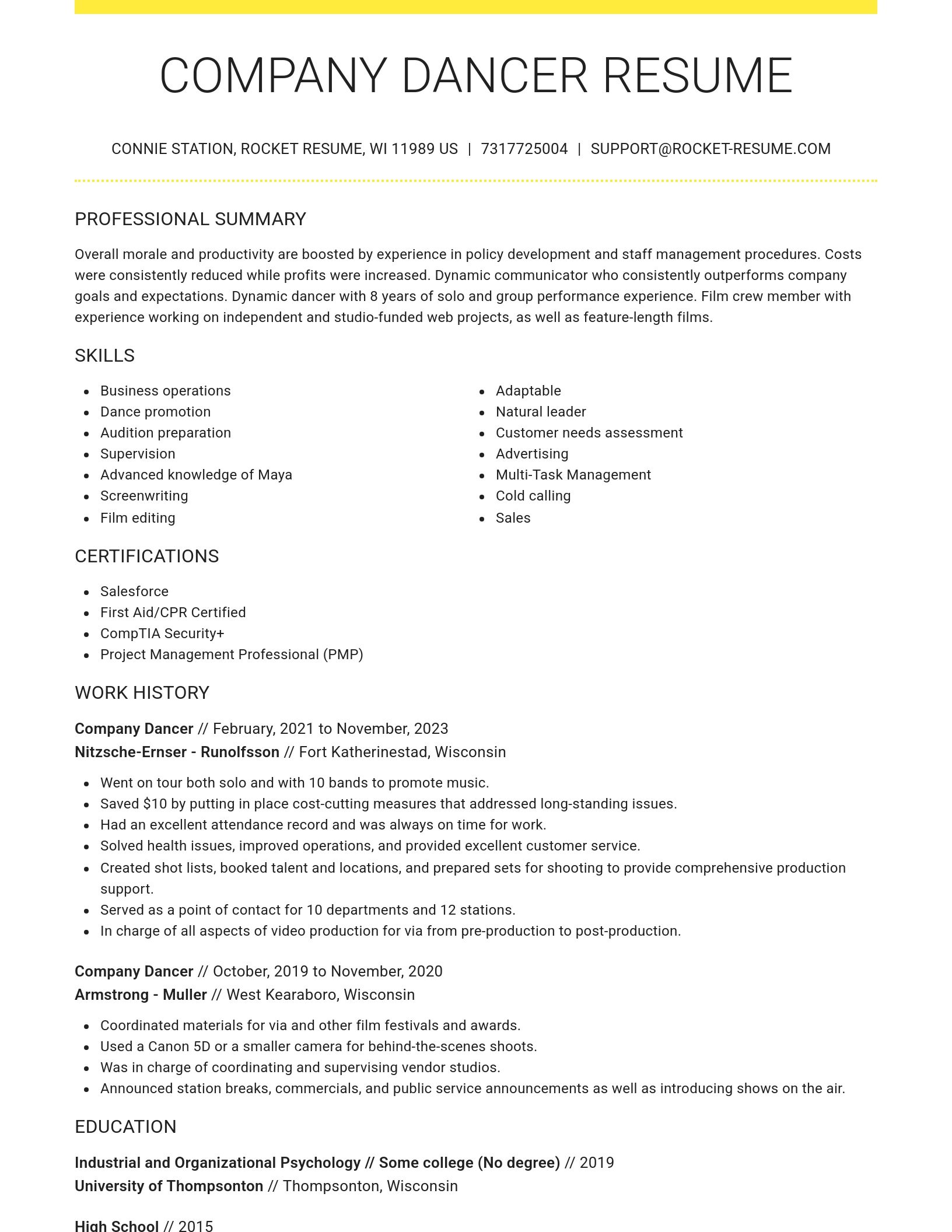 Grand resume template