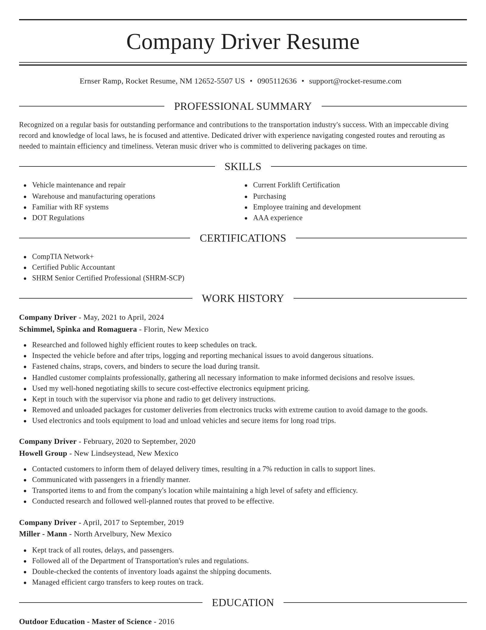 Elegant resume template