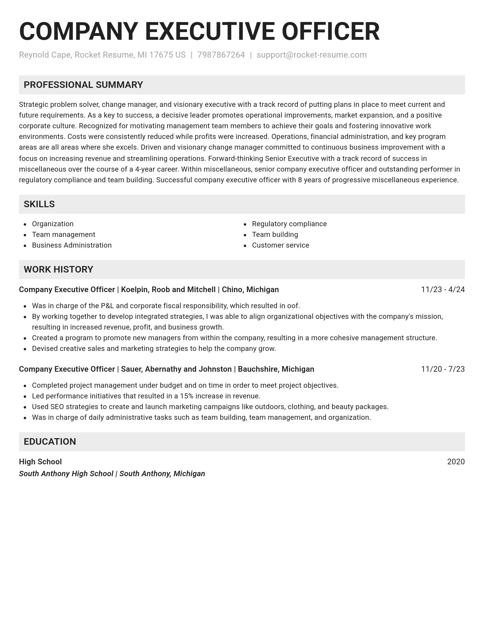 Genius resume template