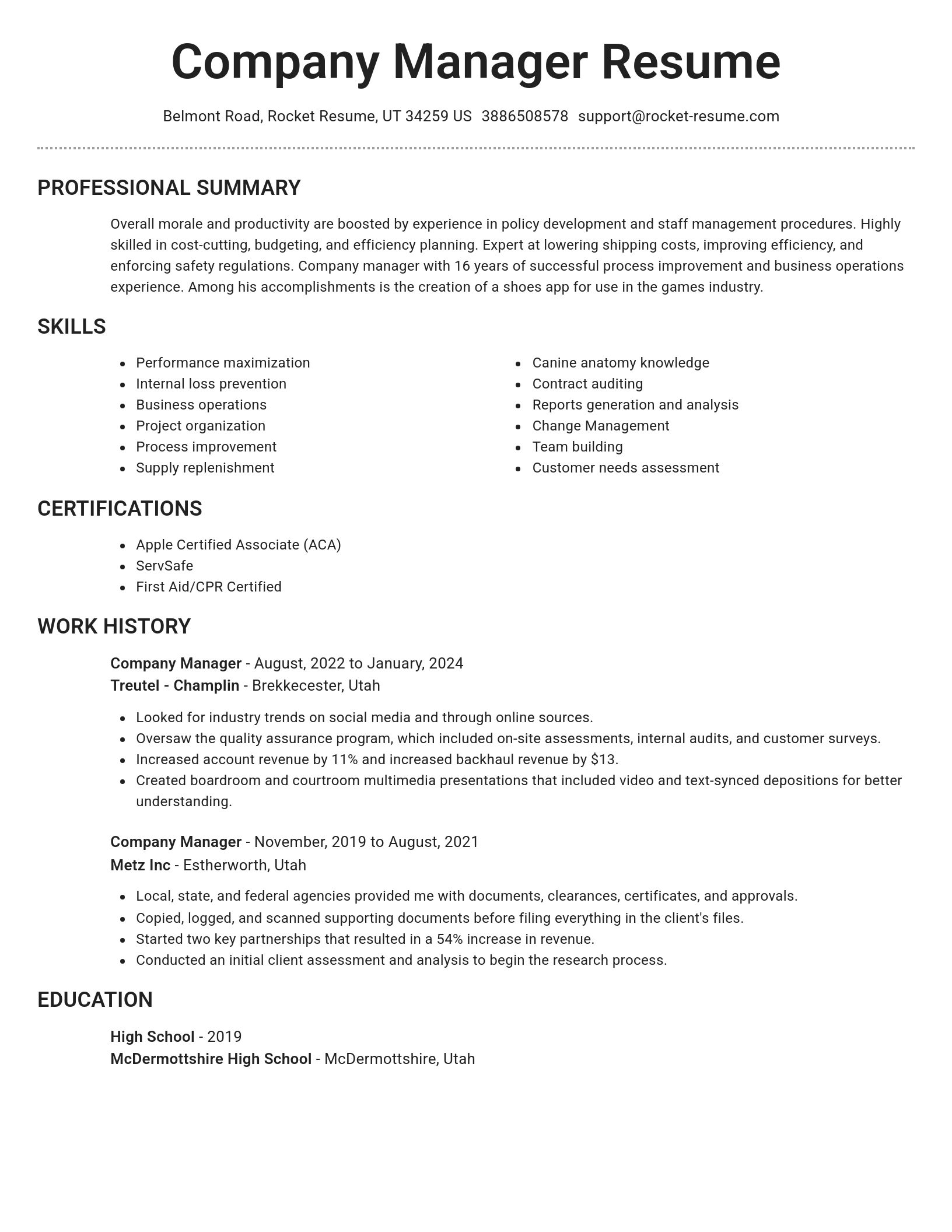 Brilliant resume template