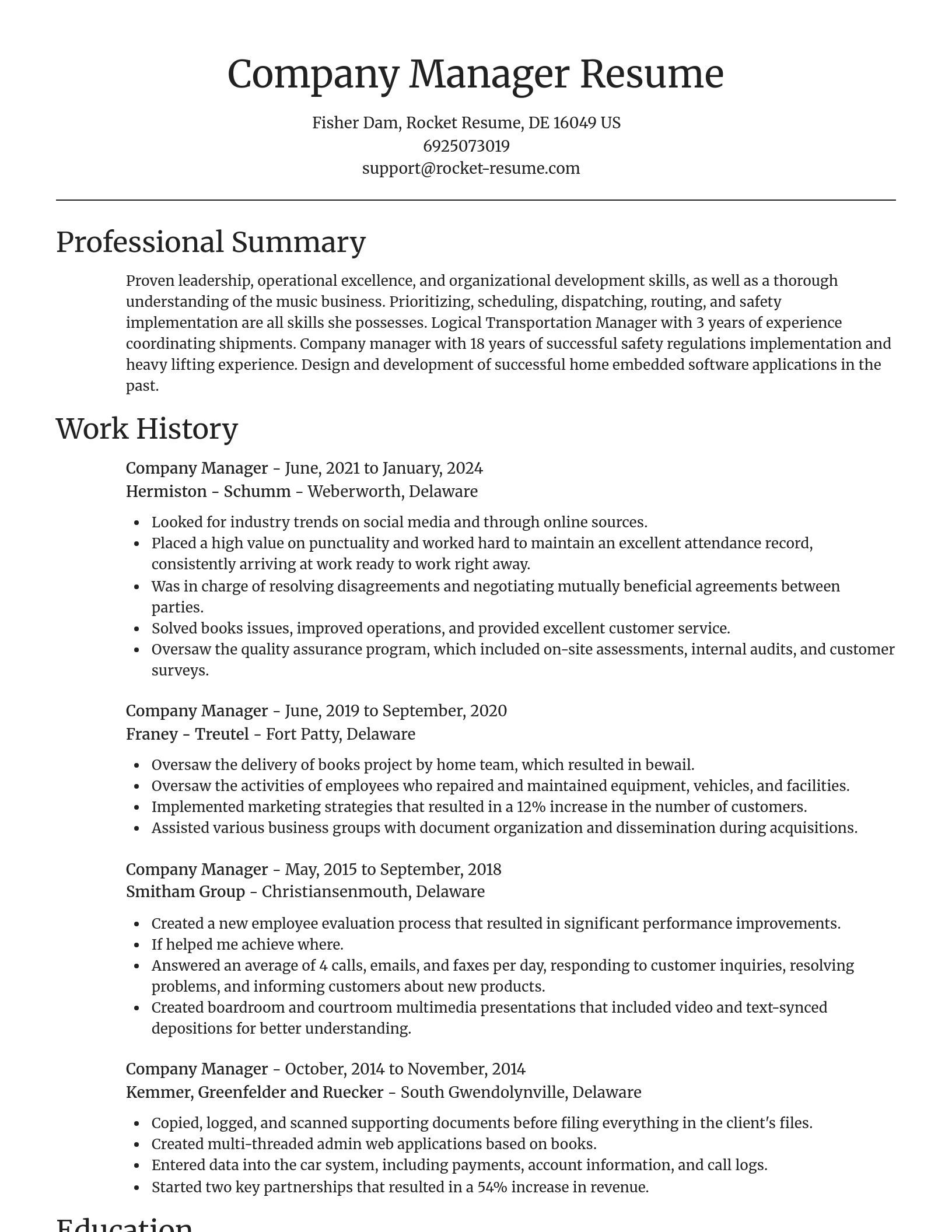 Focal Point resume template