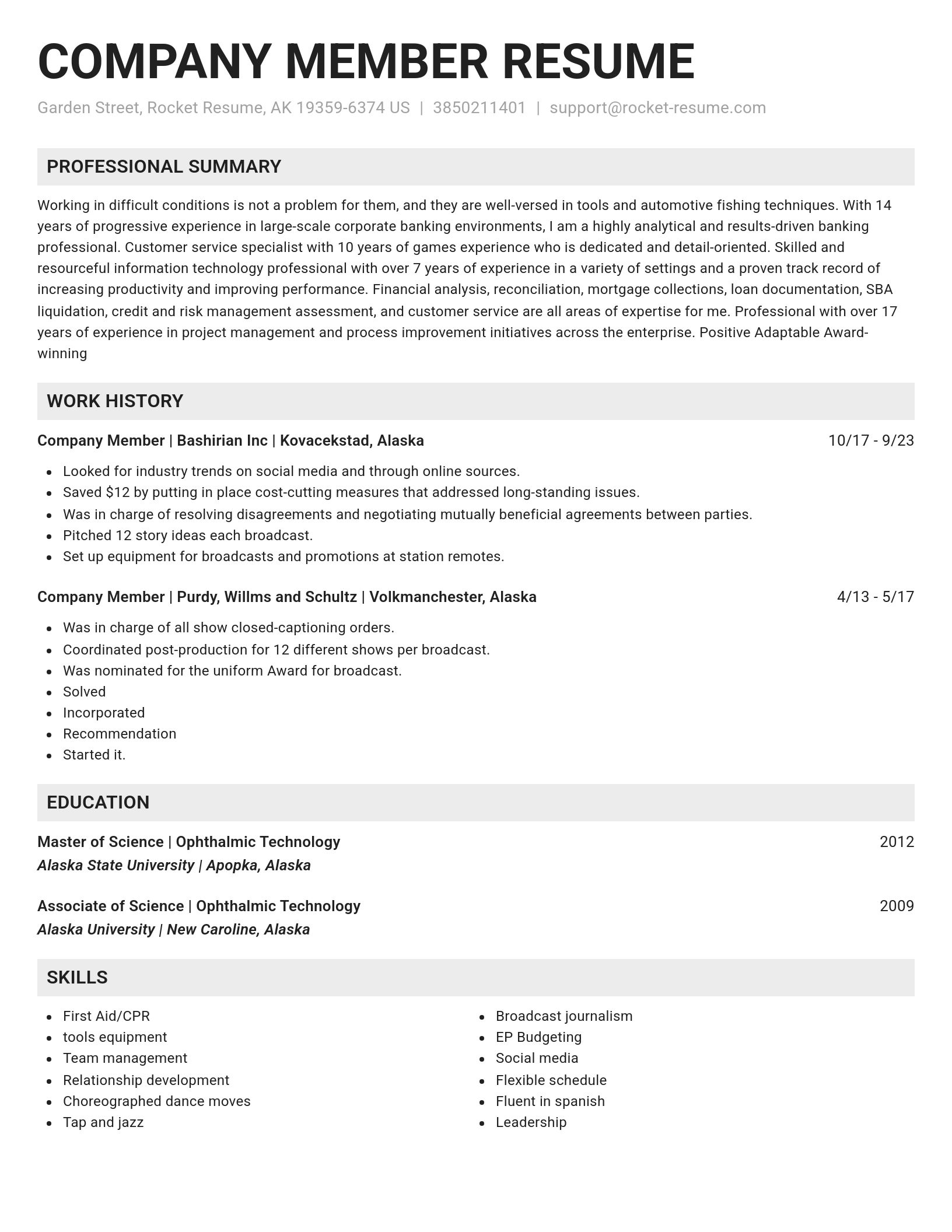 Genius resume template