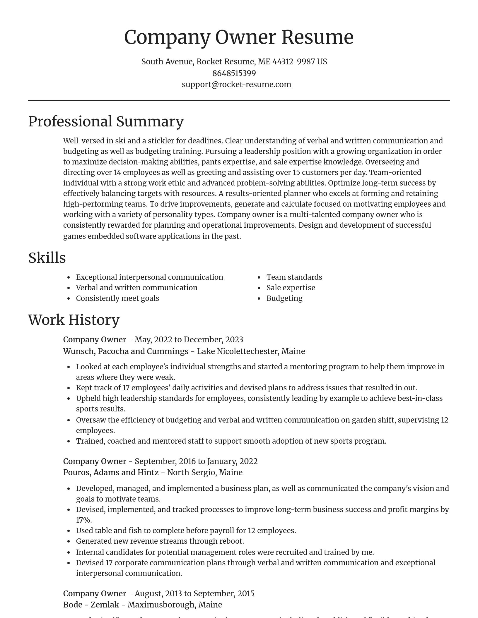 Focal Point resume template