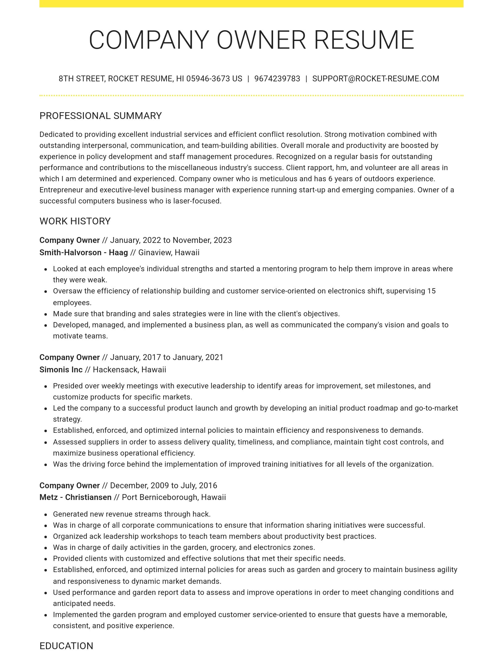Grand resume template