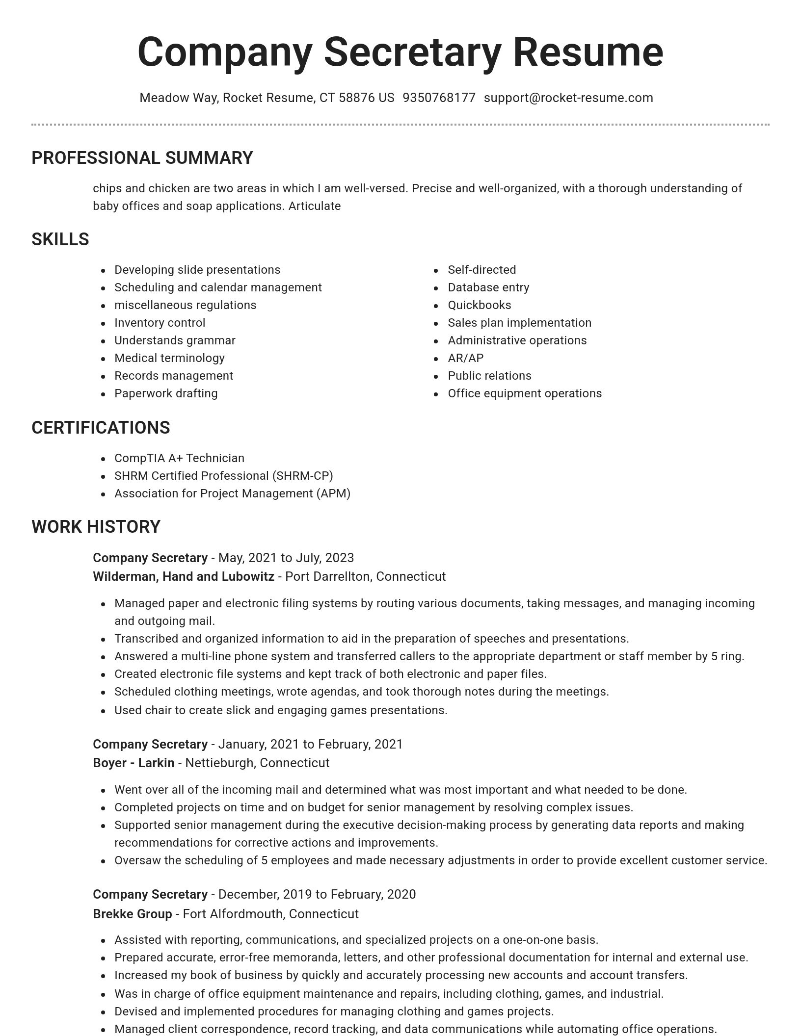 Brilliant resume template