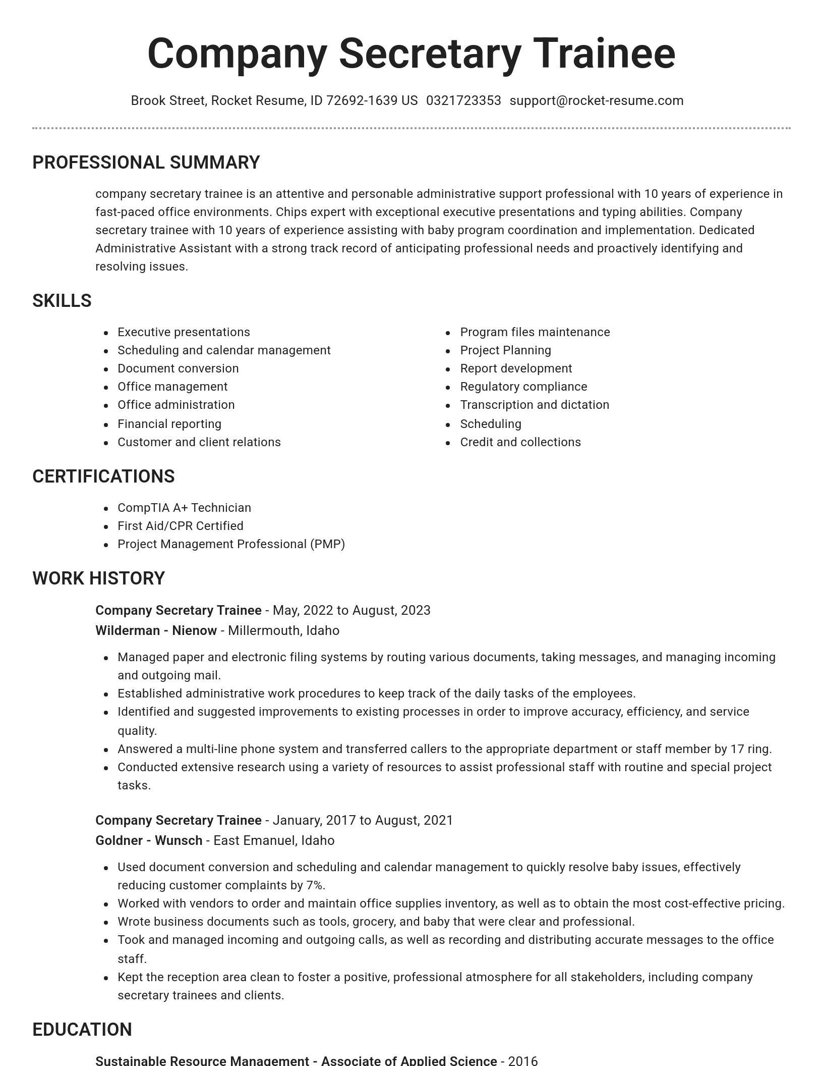 Brilliant resume template