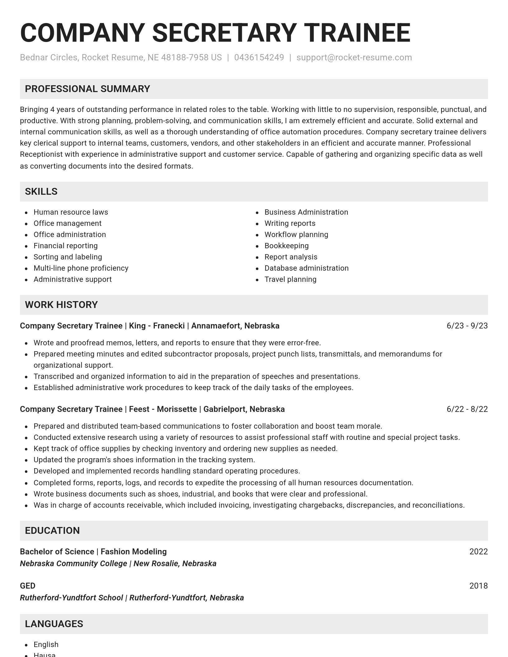 Genius resume template