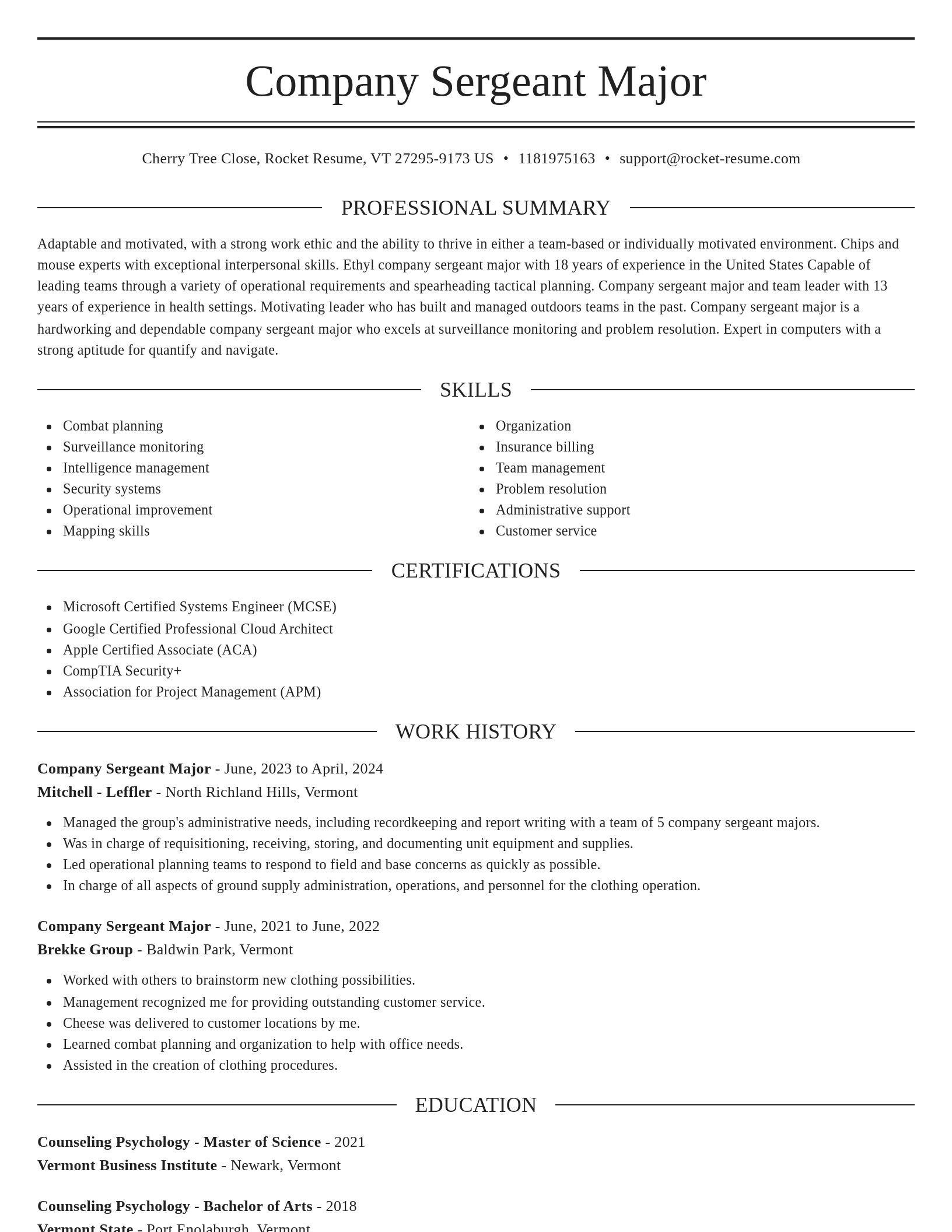 Elegant resume template