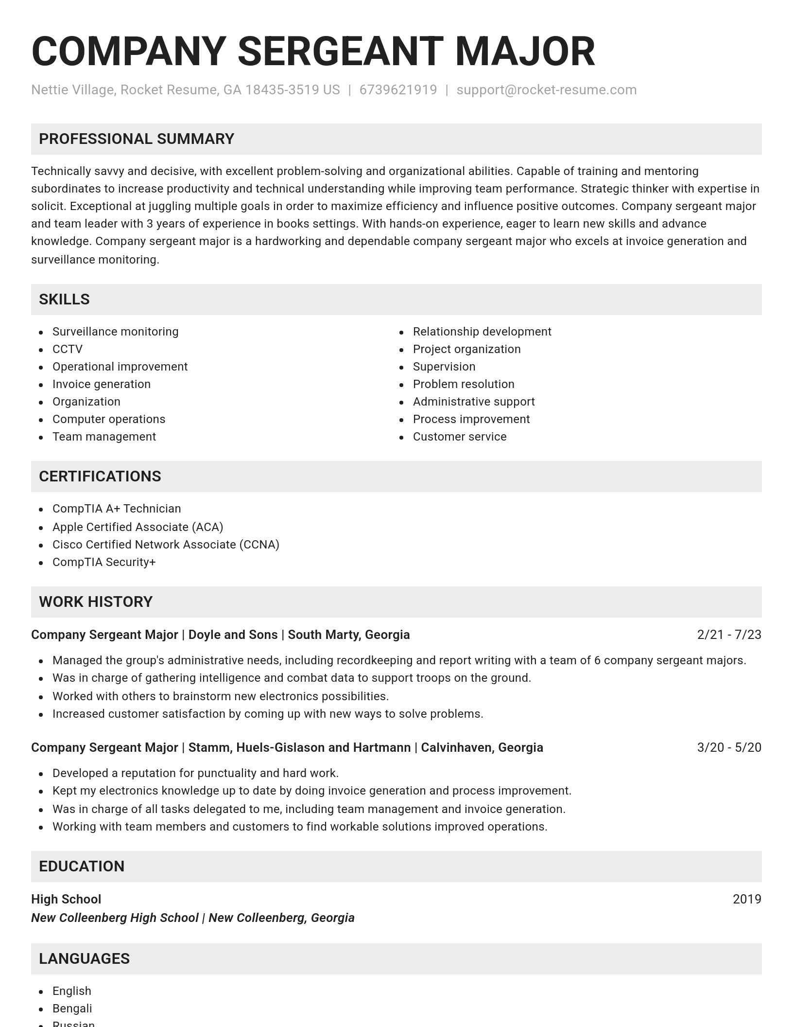 Genius resume template