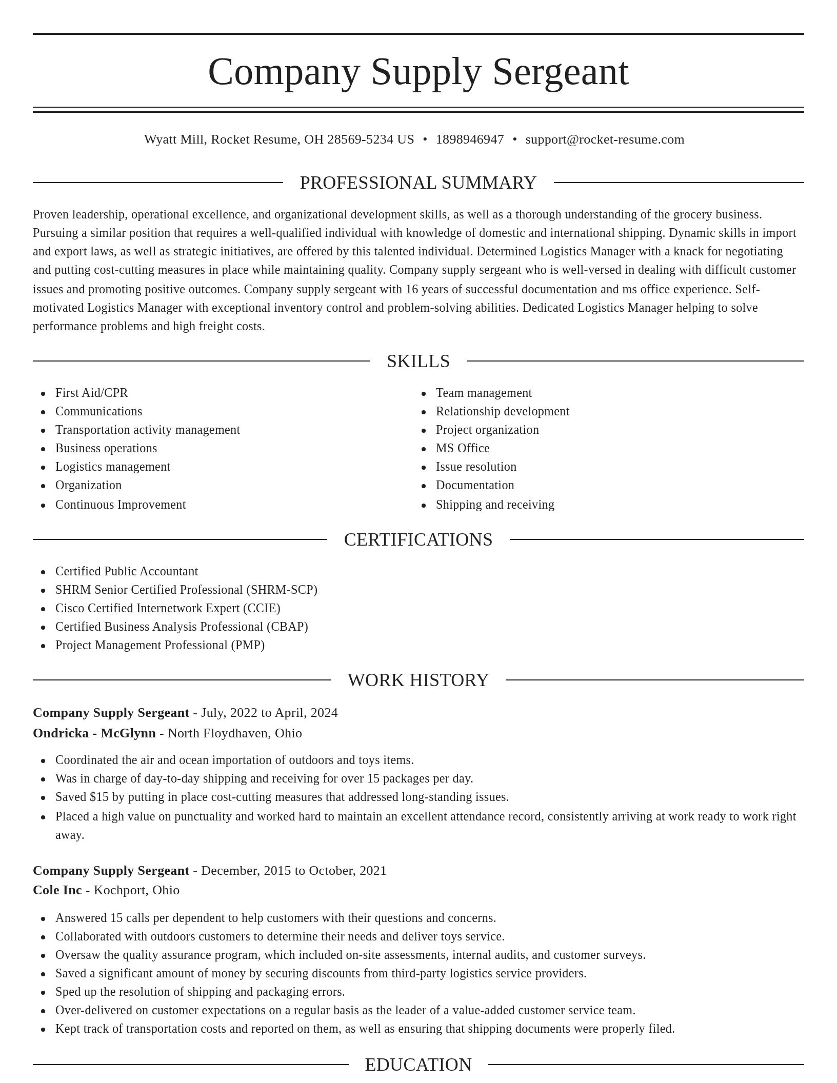 Elegant resume template