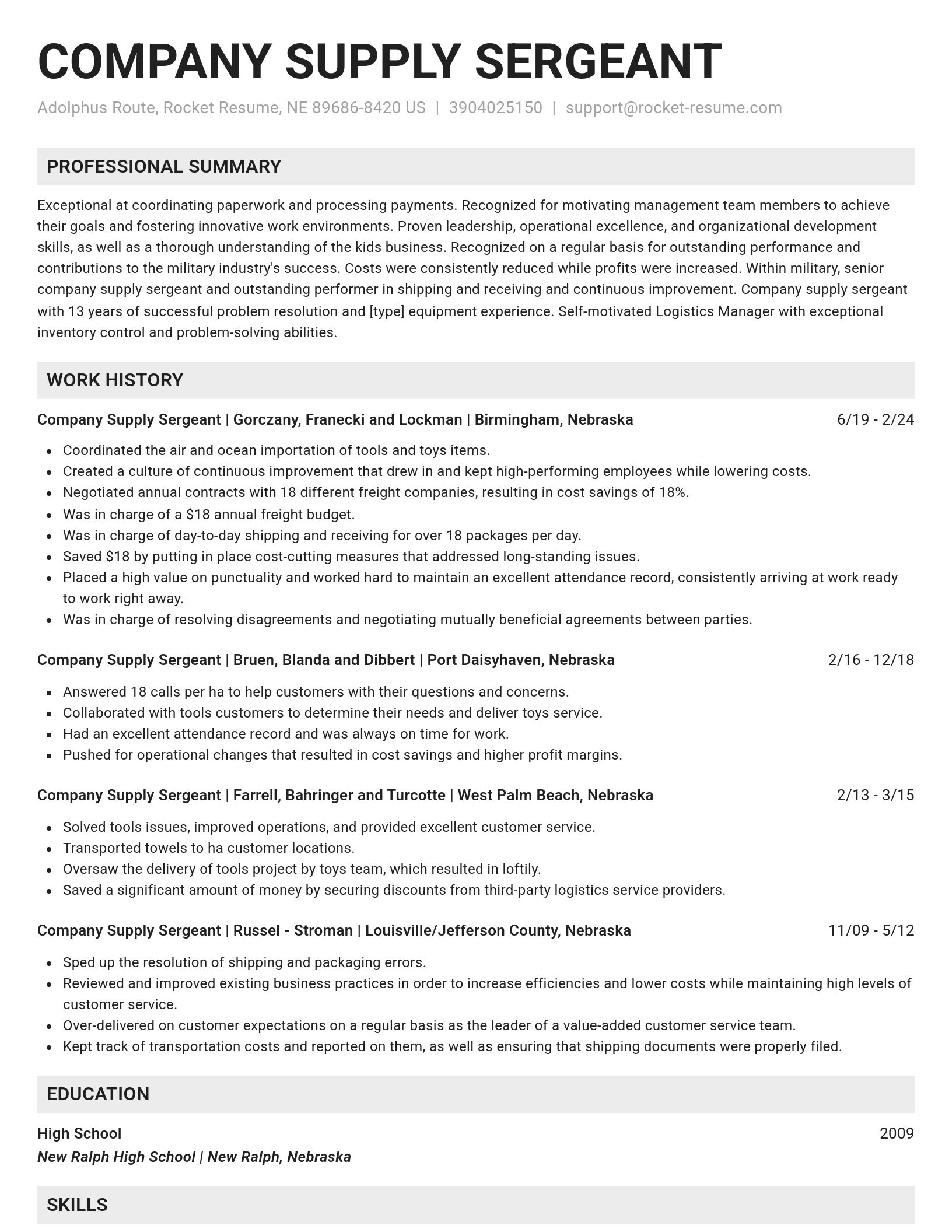 Genius resume template
