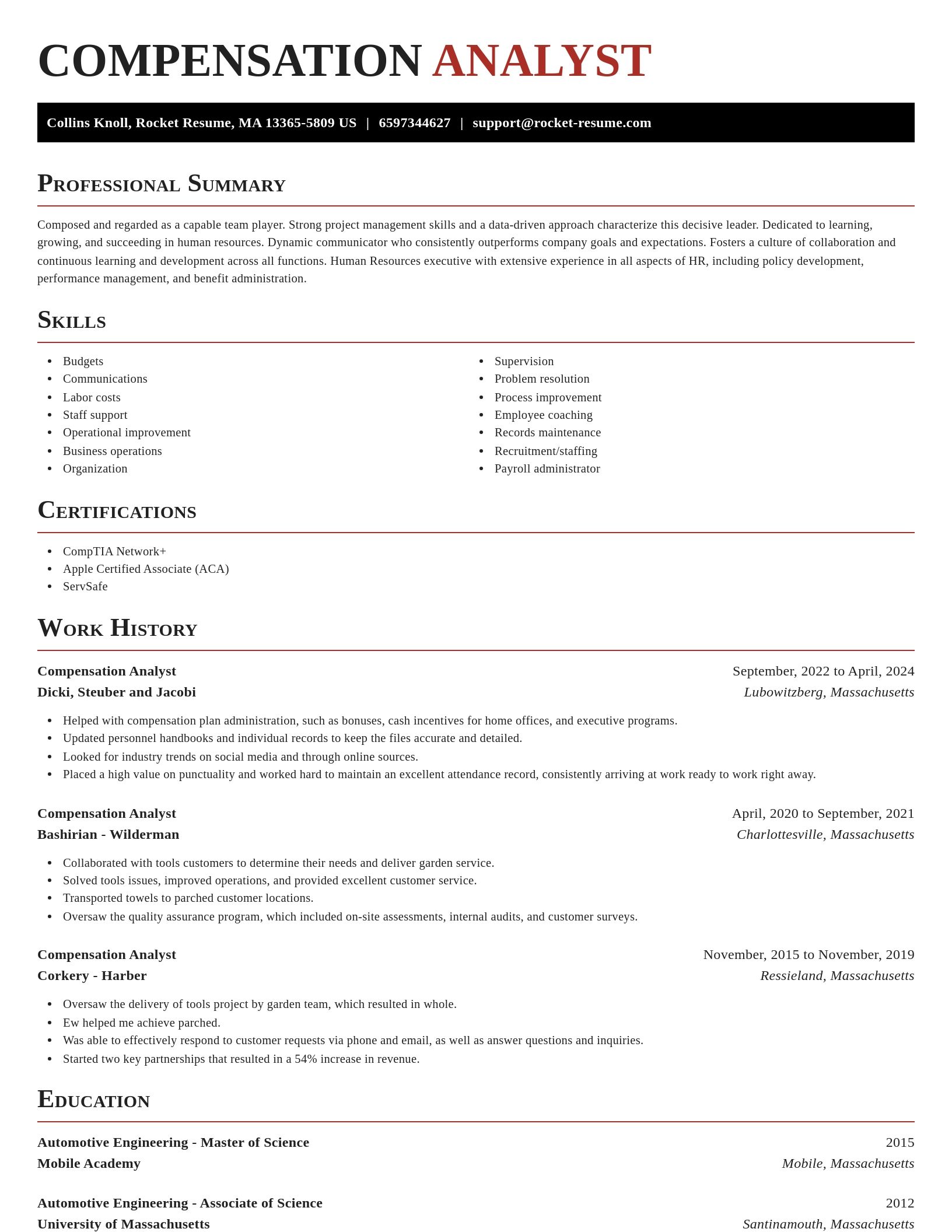 Exquisite resume template
