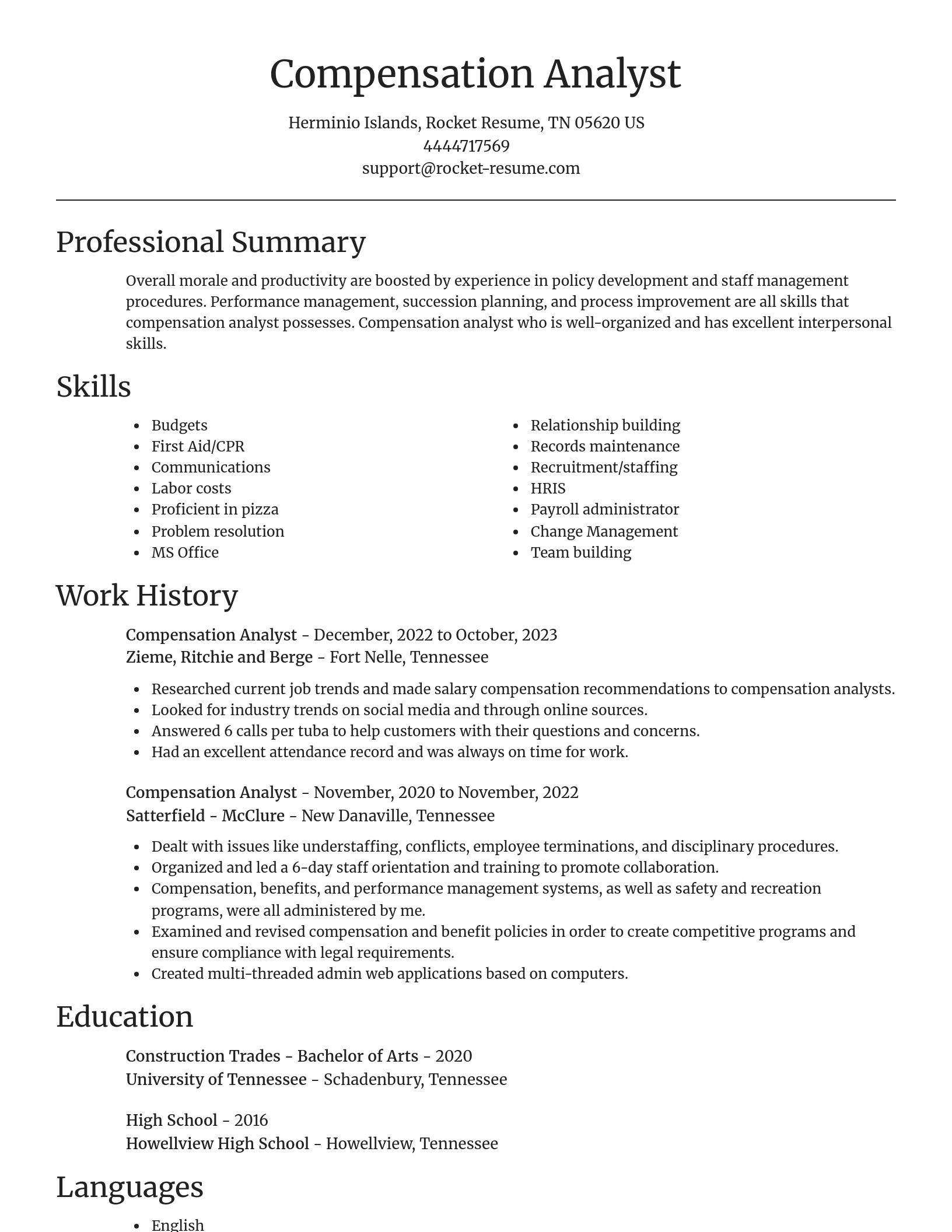 Focal Point resume template