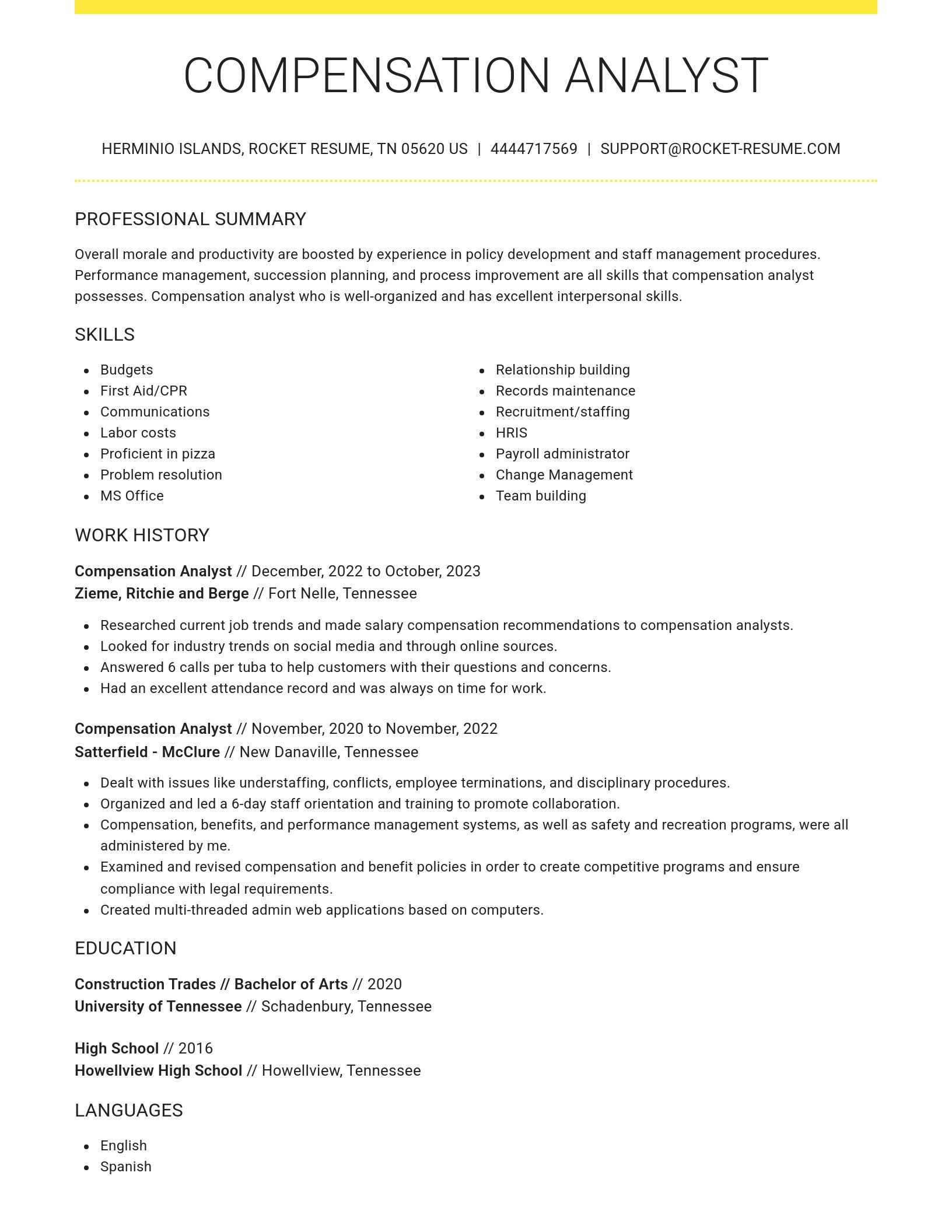 Grand resume template