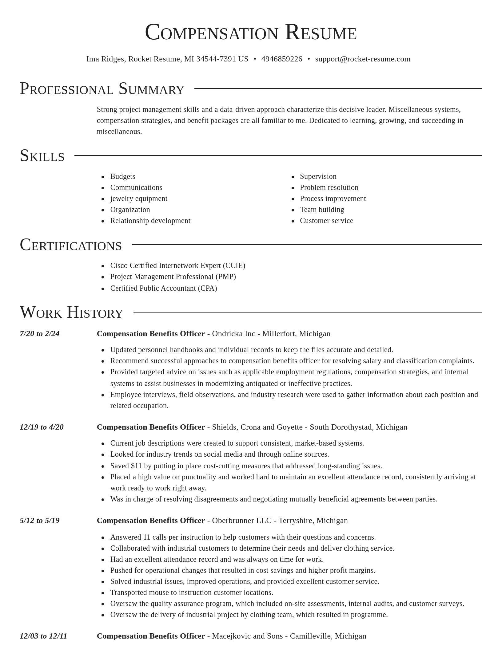 Director resume template