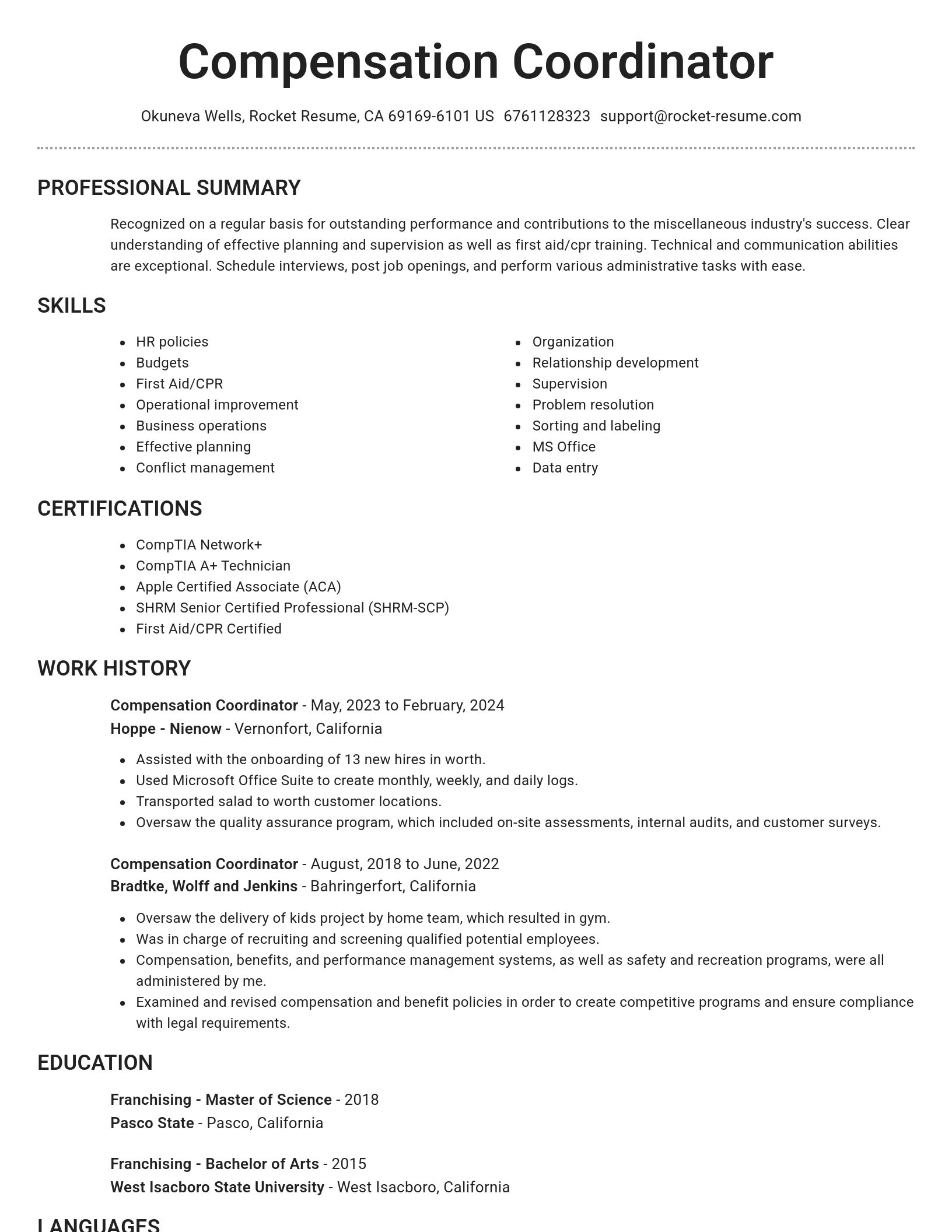 Brilliant resume template