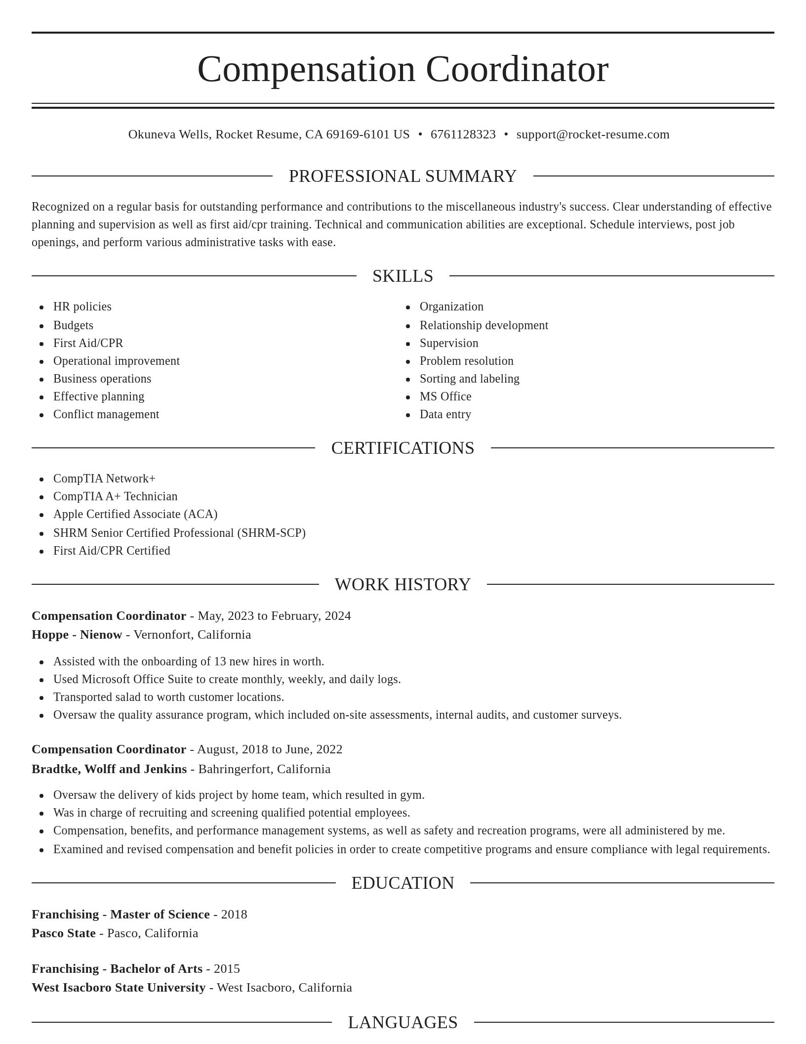 Elegant resume template