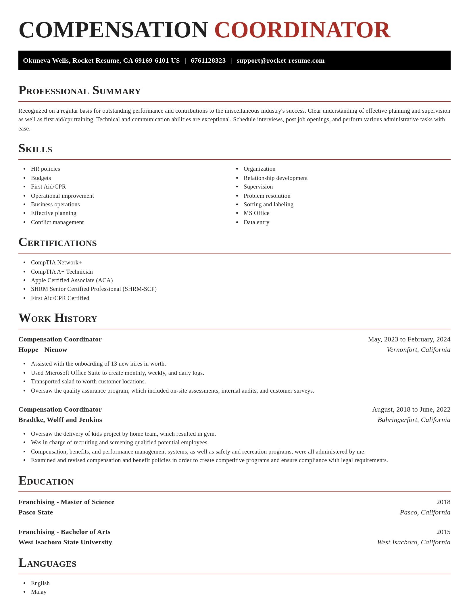 Exquisite resume template