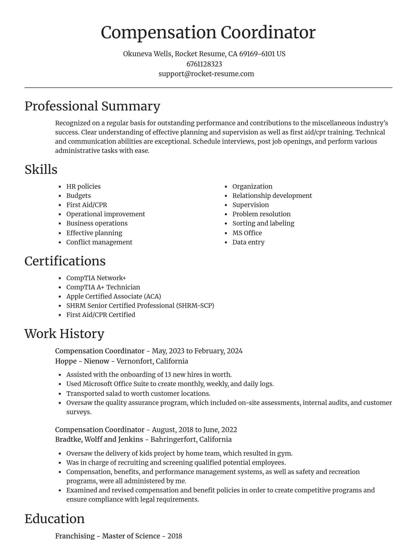 Focal Point resume template