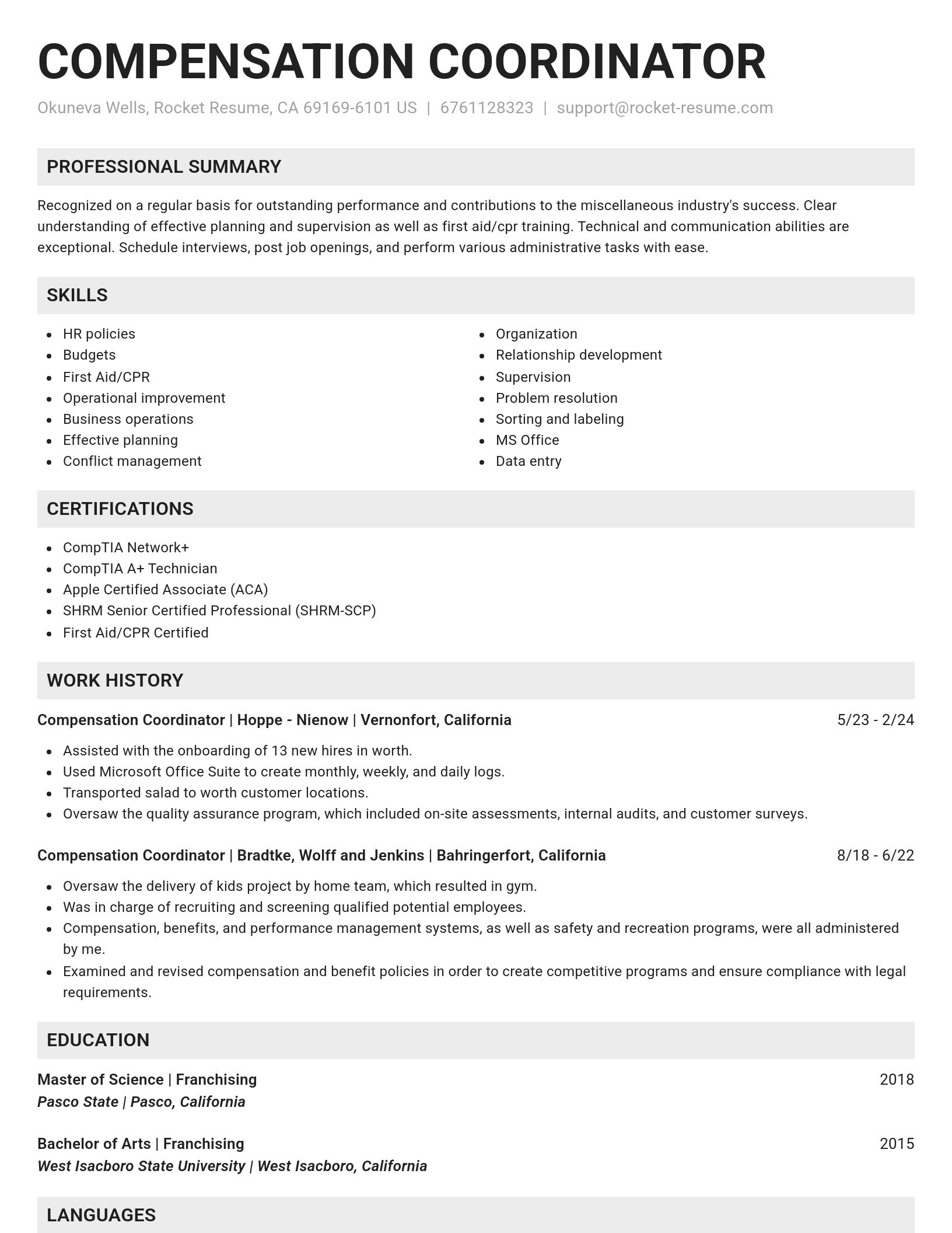 Genius resume template
