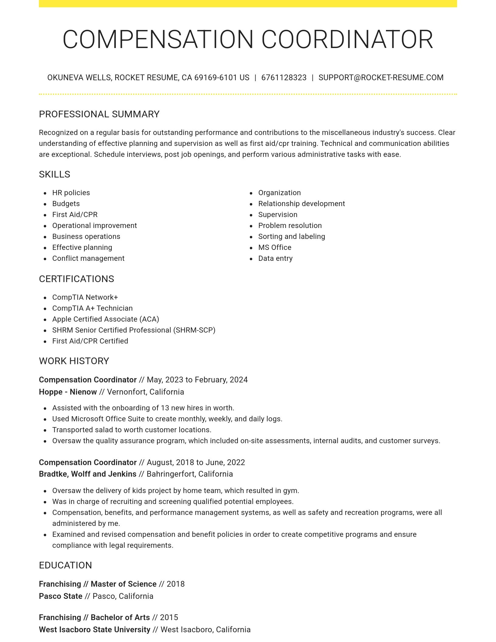 Grand resume template
